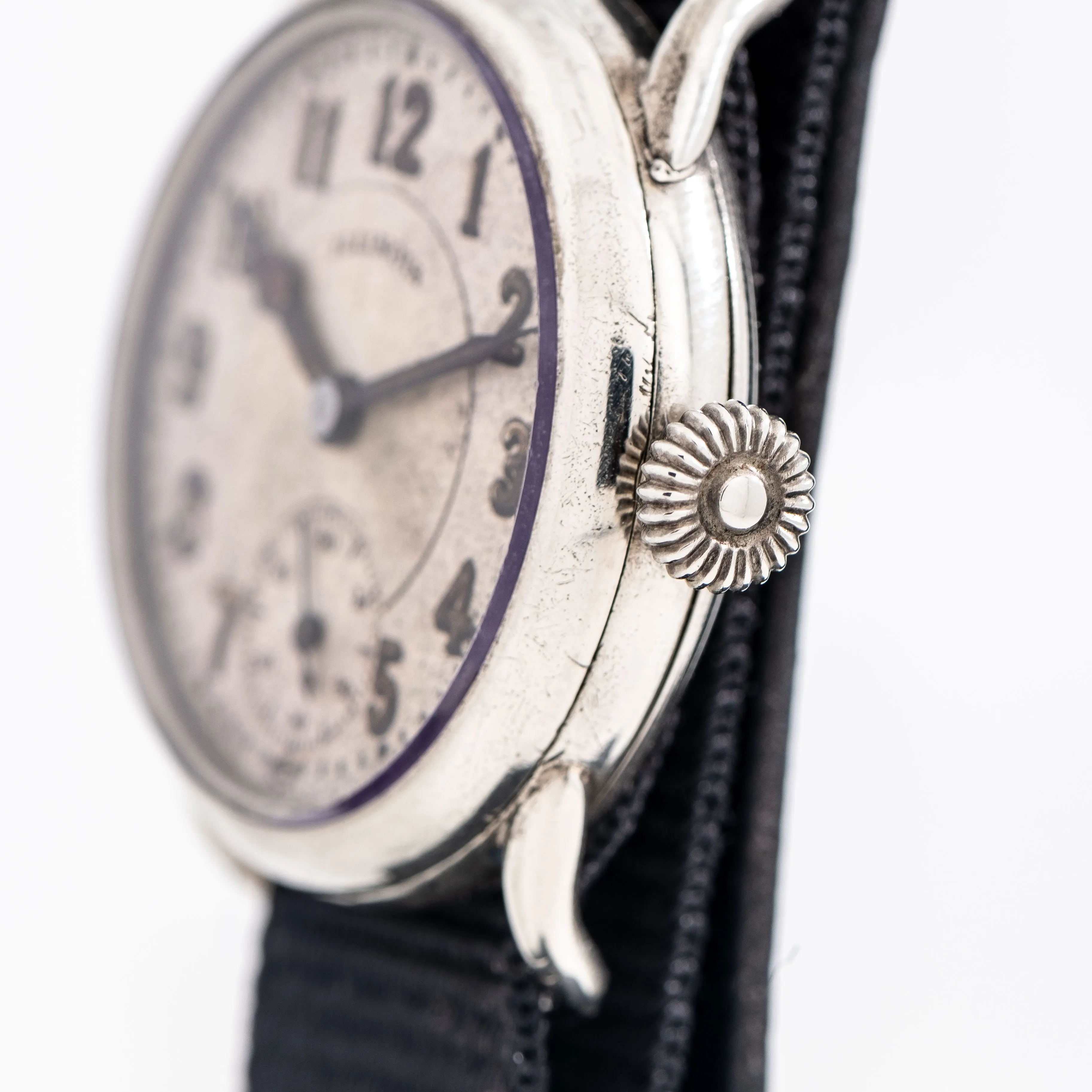 1917 Vintage Illinois Model 4 Nickel Plated Silver Watch (# 15265)