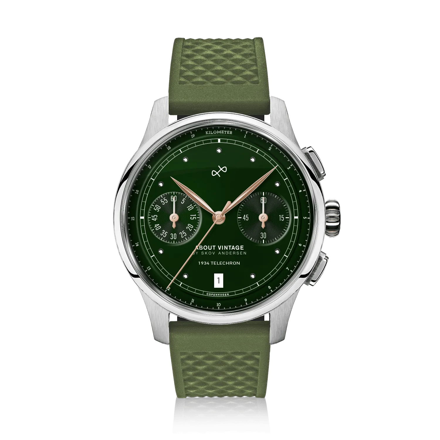1934 Telechron, Steel / Green