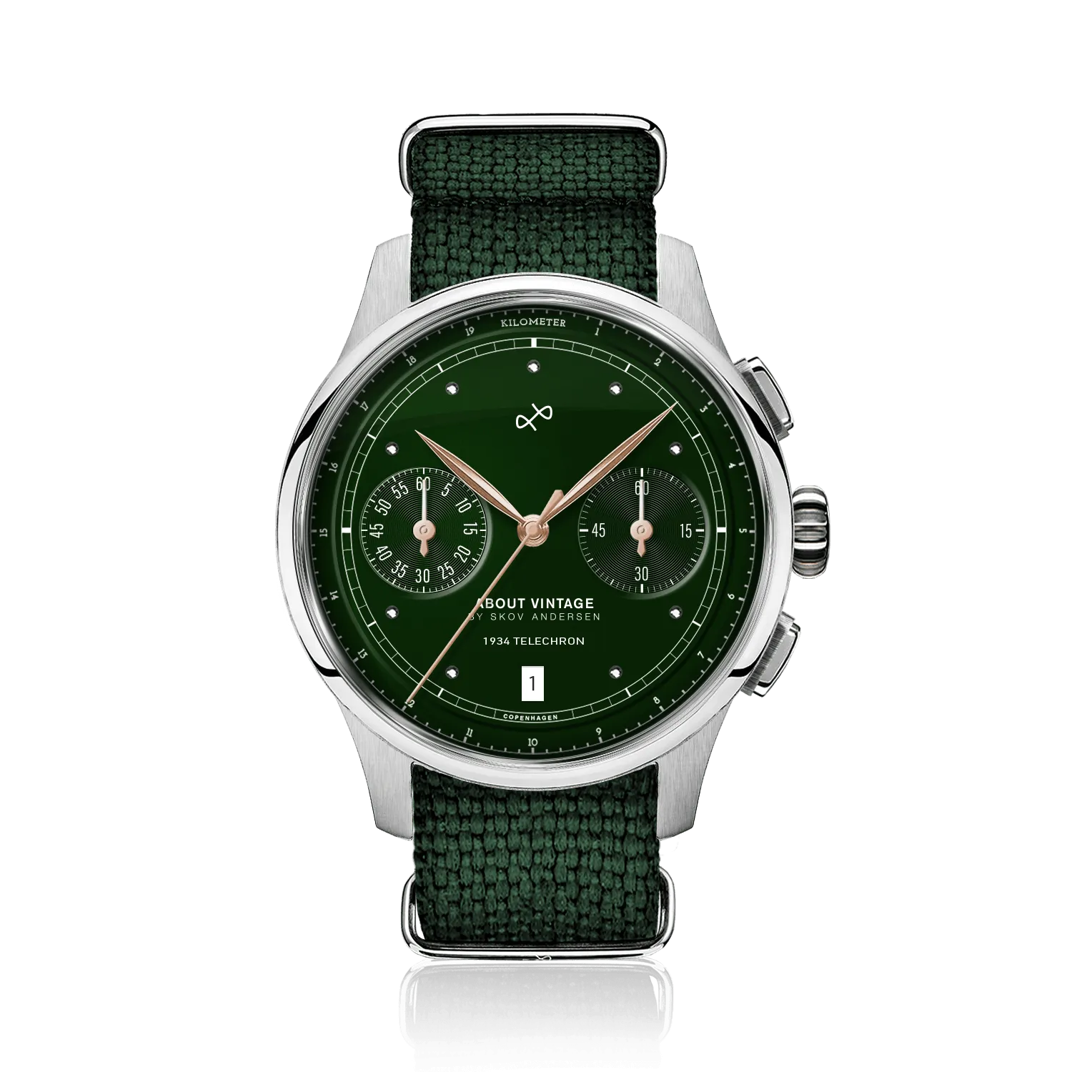1934 Telechron, Steel / Green