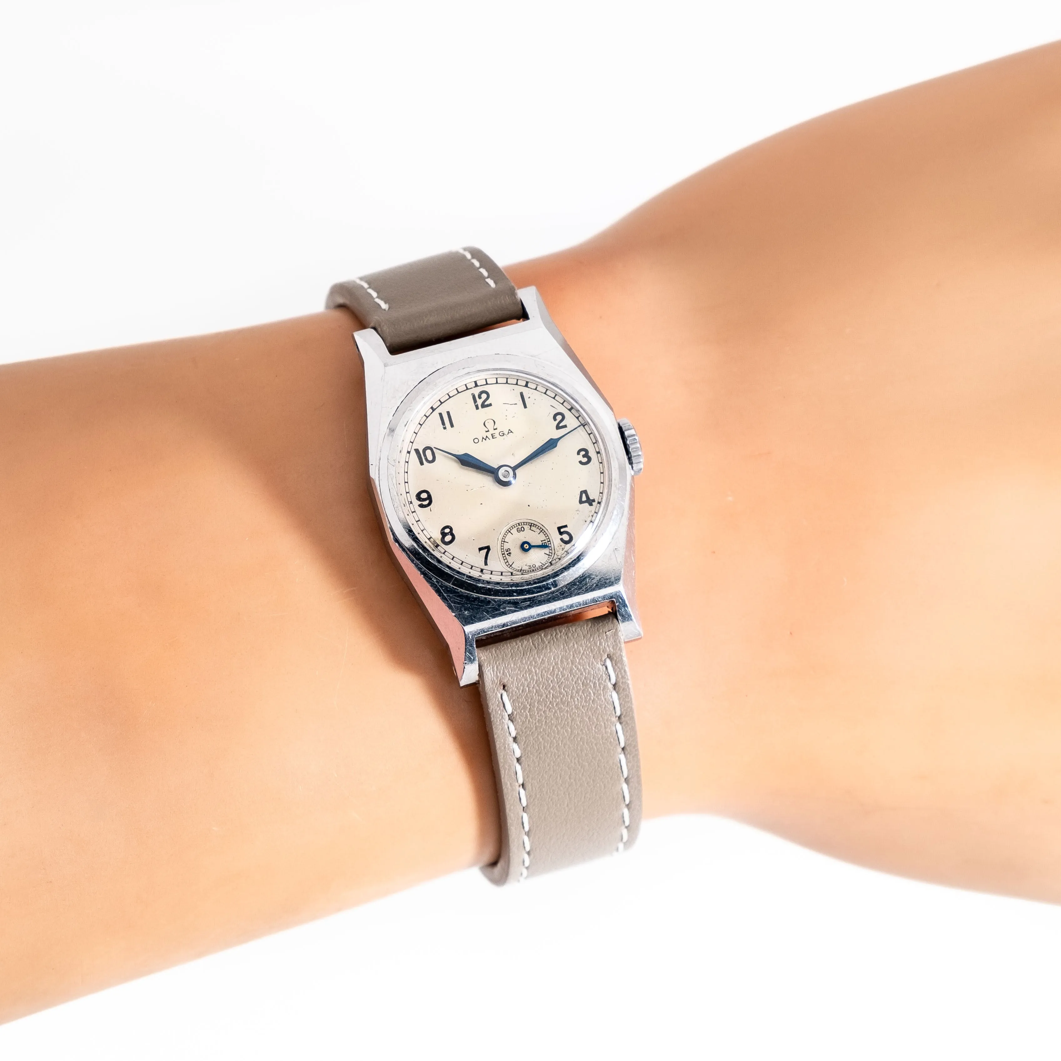 1936 Vintage Omega Caliber T17 Stainless Steel Watch ( #15315)