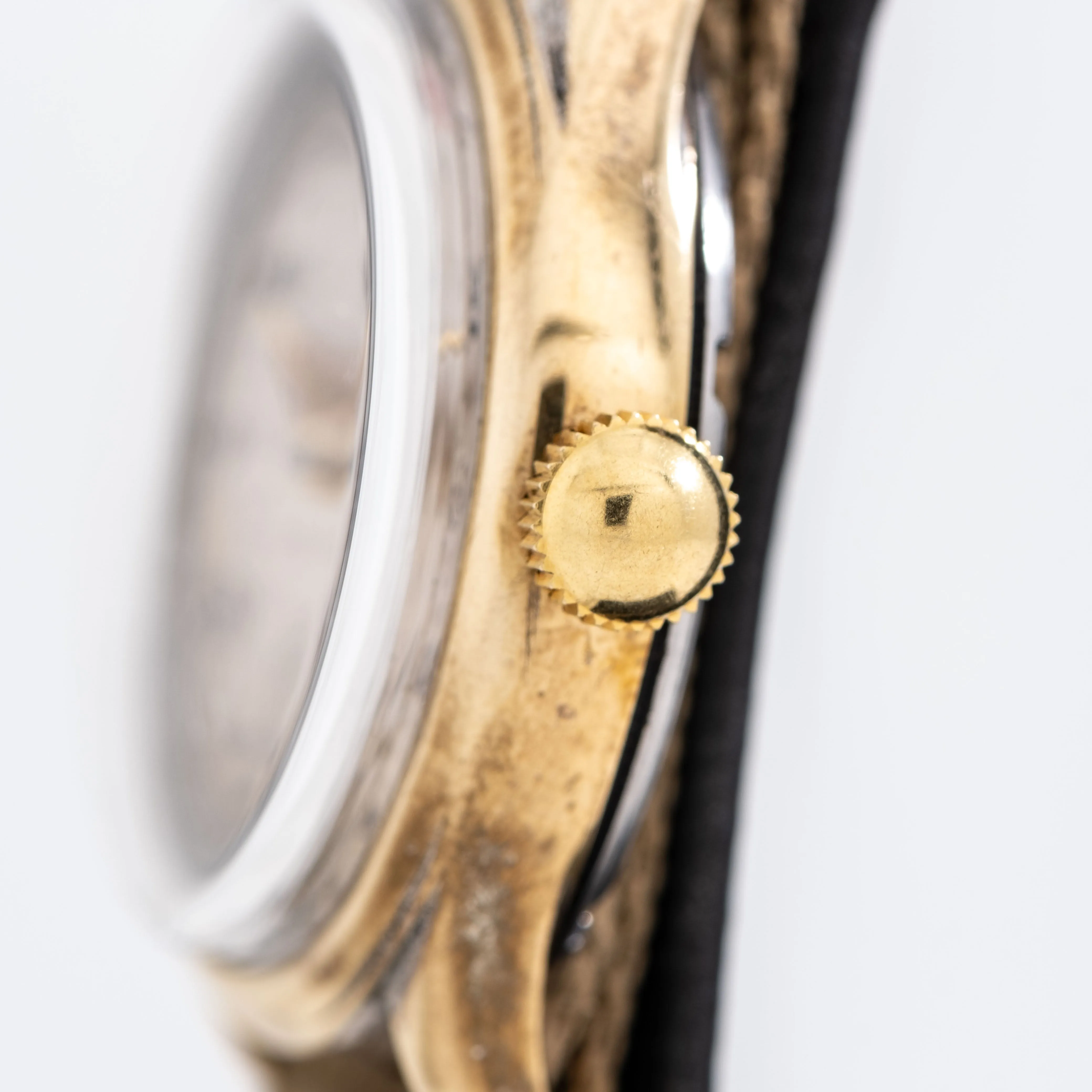 1940's Vintage Glycine Ref. D6710H Gold Plated Stainless Steel Watch (# 15131)