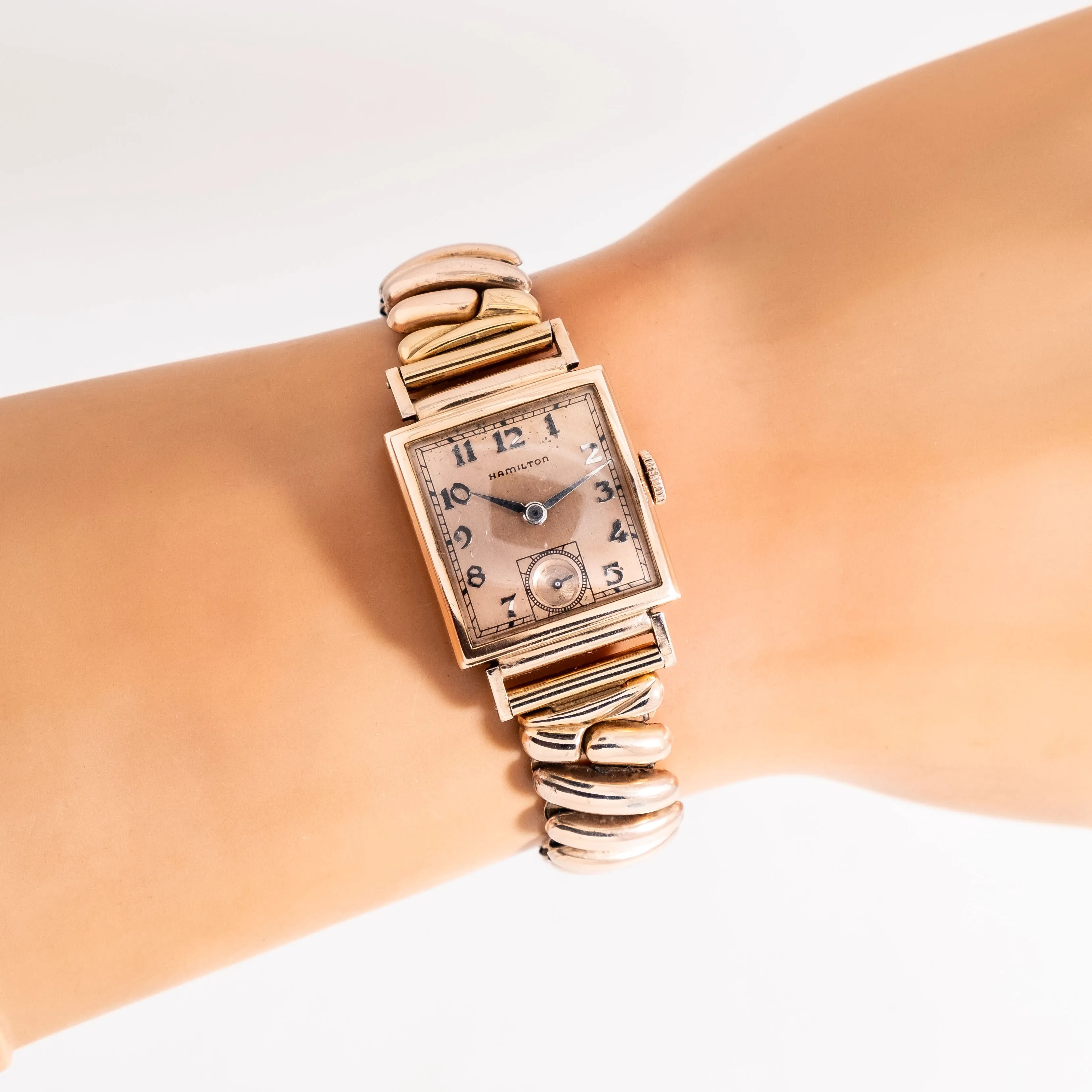 1942 Vintage Hamilton "Ross" 14k Rose Gold Filled Watch (# 15288)