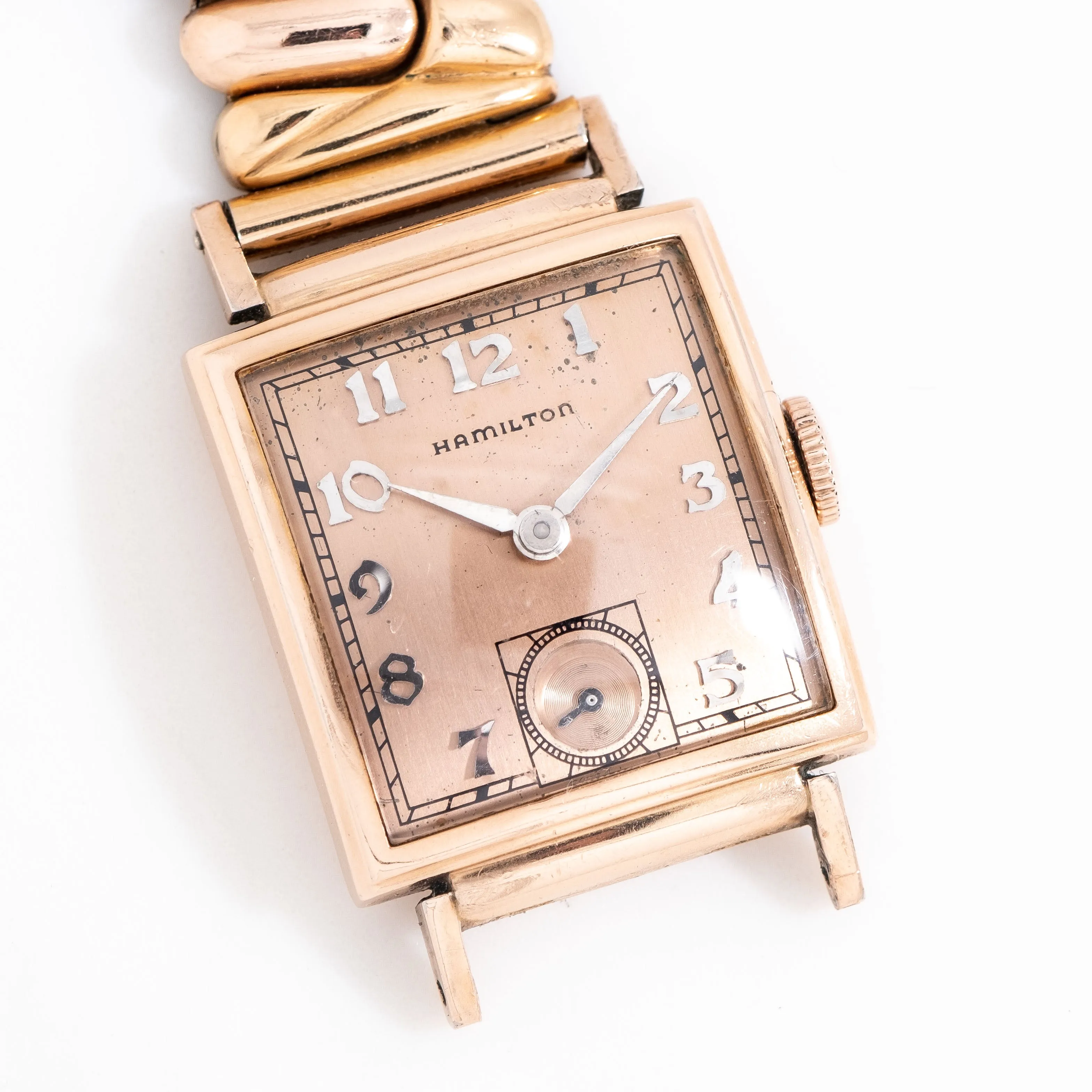 1942 Vintage Hamilton "Ross" 14k Rose Gold Filled Watch (# 15288)