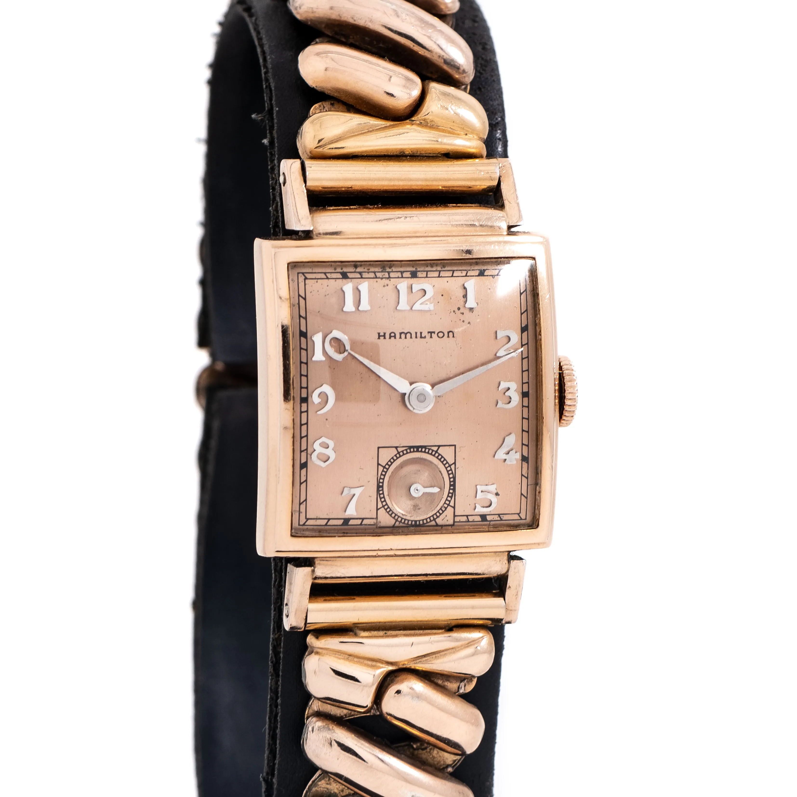1942 Vintage Hamilton "Ross" 14k Rose Gold Filled Watch (# 15288)