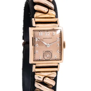 1942 Vintage Hamilton "Ross" 14k Rose Gold Filled Watch (# 15288)