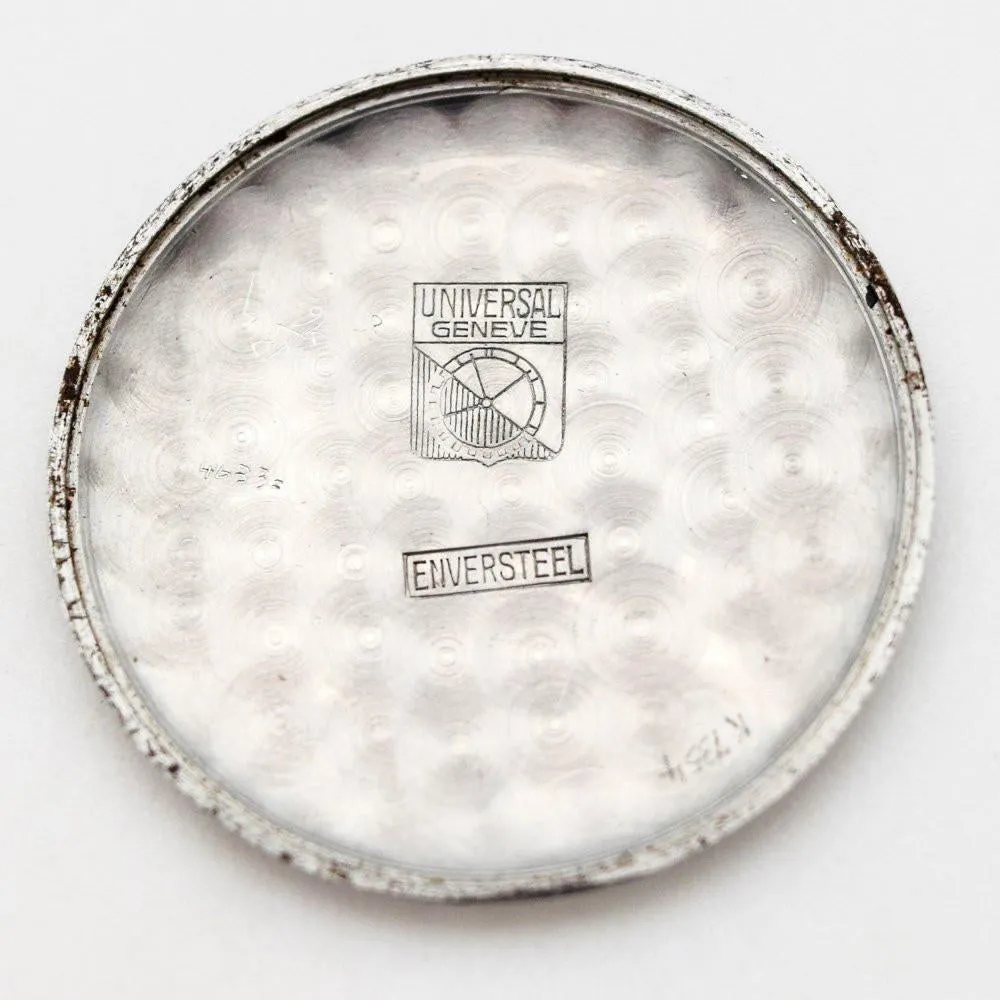 1942 Vintage Universal Geneve Reference 21301 Triple Date Calendar Stainless Steel Watch (# 14476)
