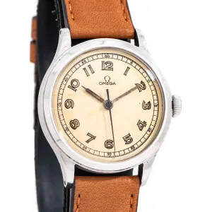 1944 Vintage Omega Oversized 35mm Ref. 8179/3 Stainless Steel Watch (# 15300)