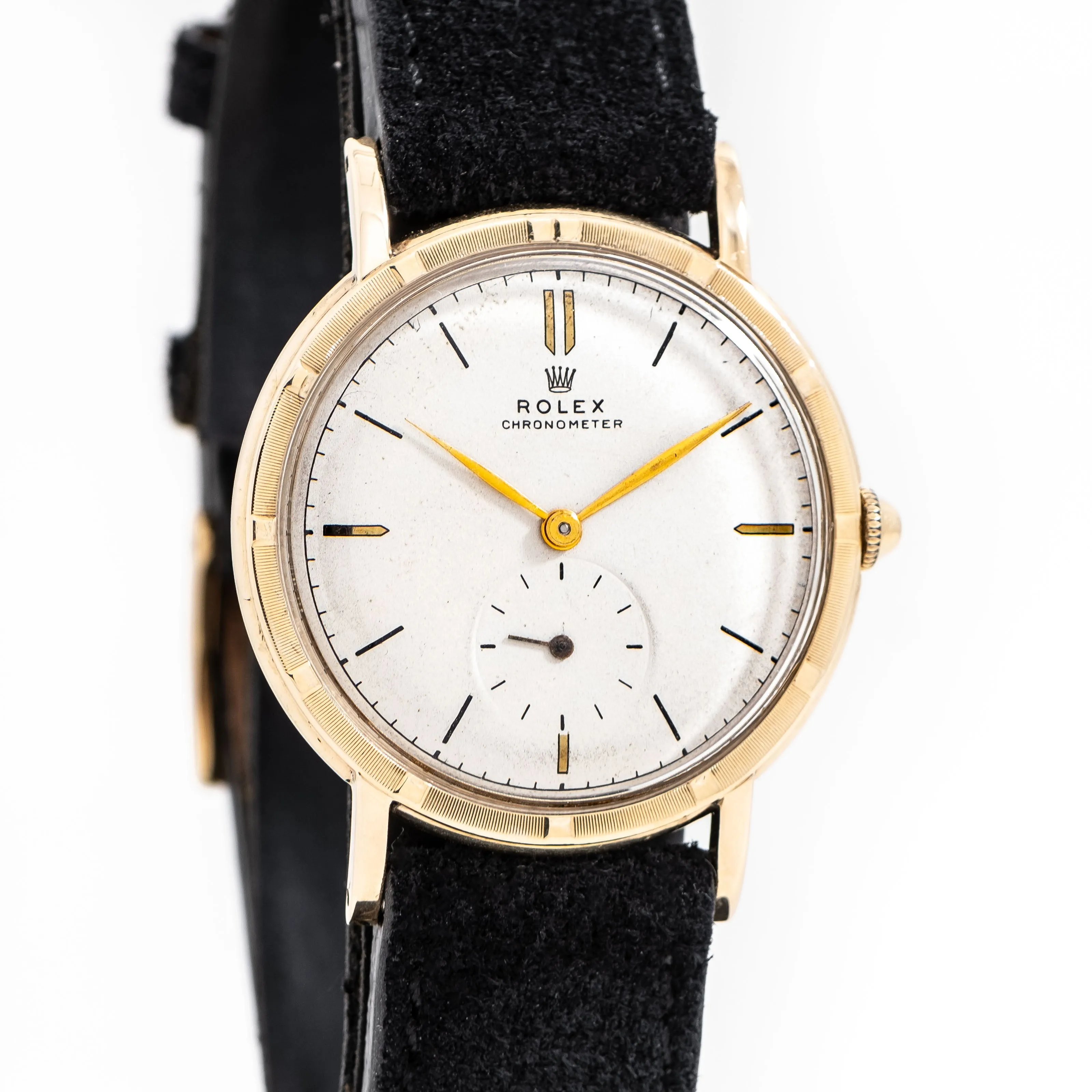 1946 Vintage Rolex Cosmopolitan Ref. 4325 Chronometer 10k Yellow Gold & Stainless Steel Watch (# 15330)