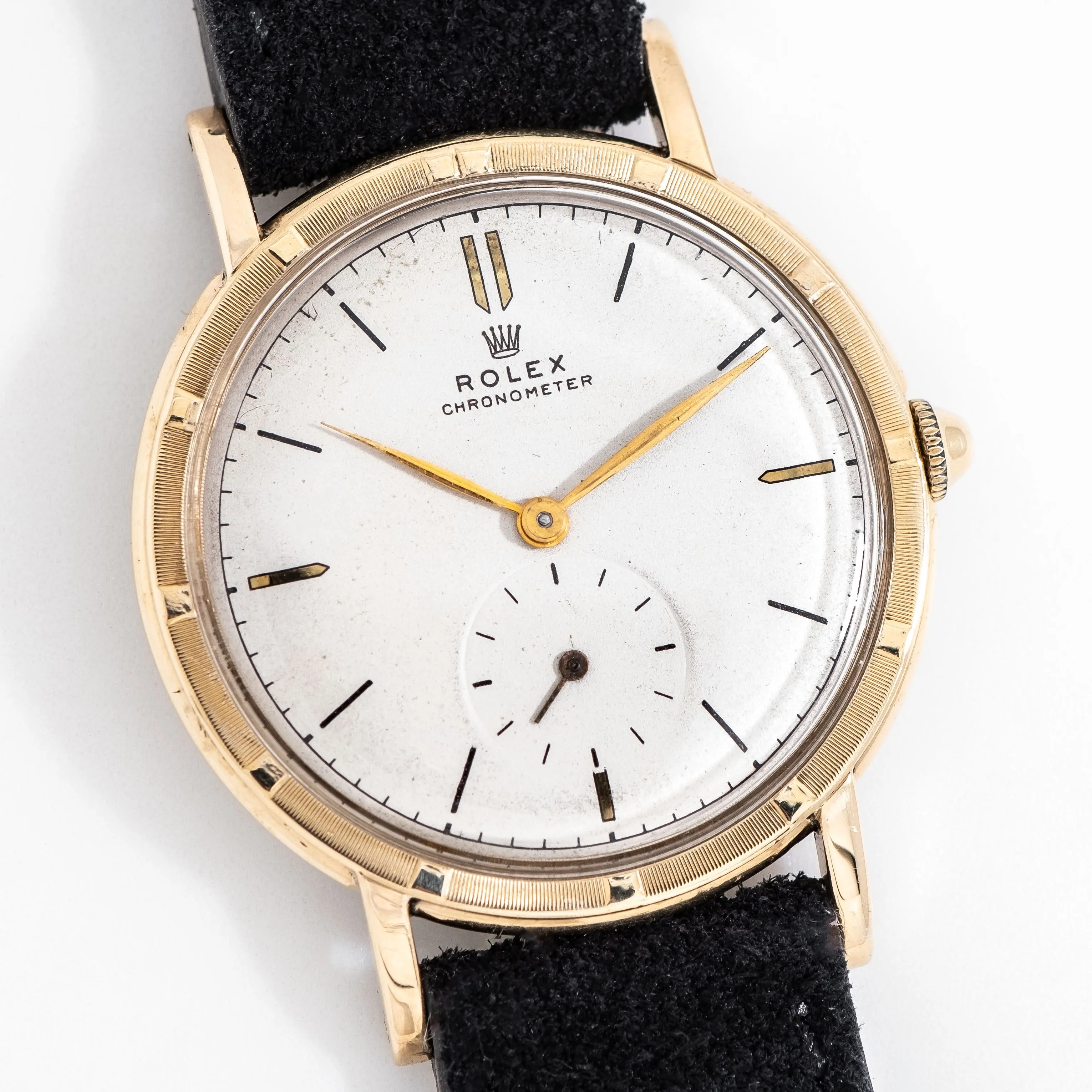 1946 Vintage Rolex Cosmopolitan Ref. 4325 Chronometer 10k Yellow Gold & Stainless Steel Watch (# 15330)
