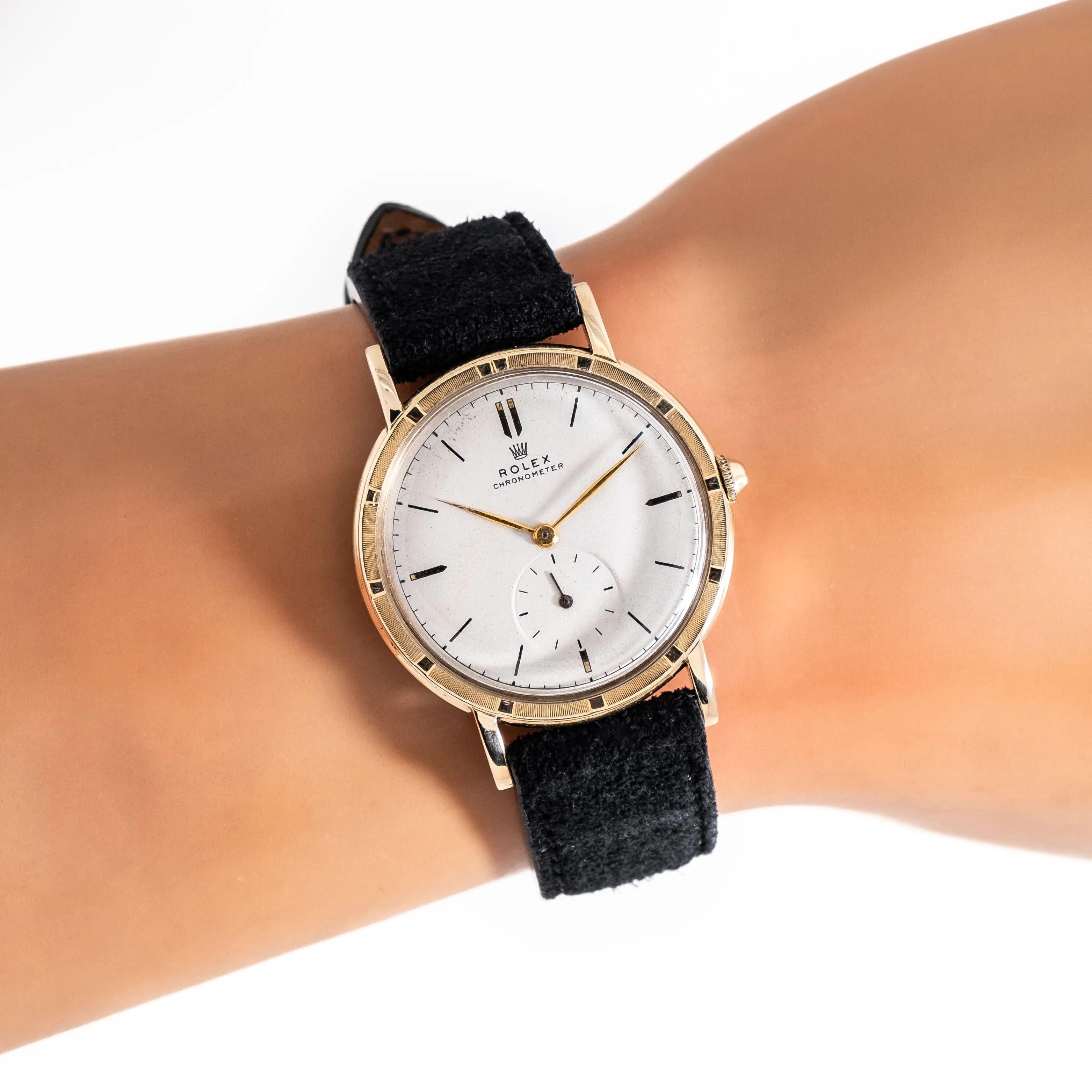 1946 Vintage Rolex Cosmopolitan Ref. 4325 Chronometer 10k Yellow Gold & Stainless Steel Watch (# 15330)
