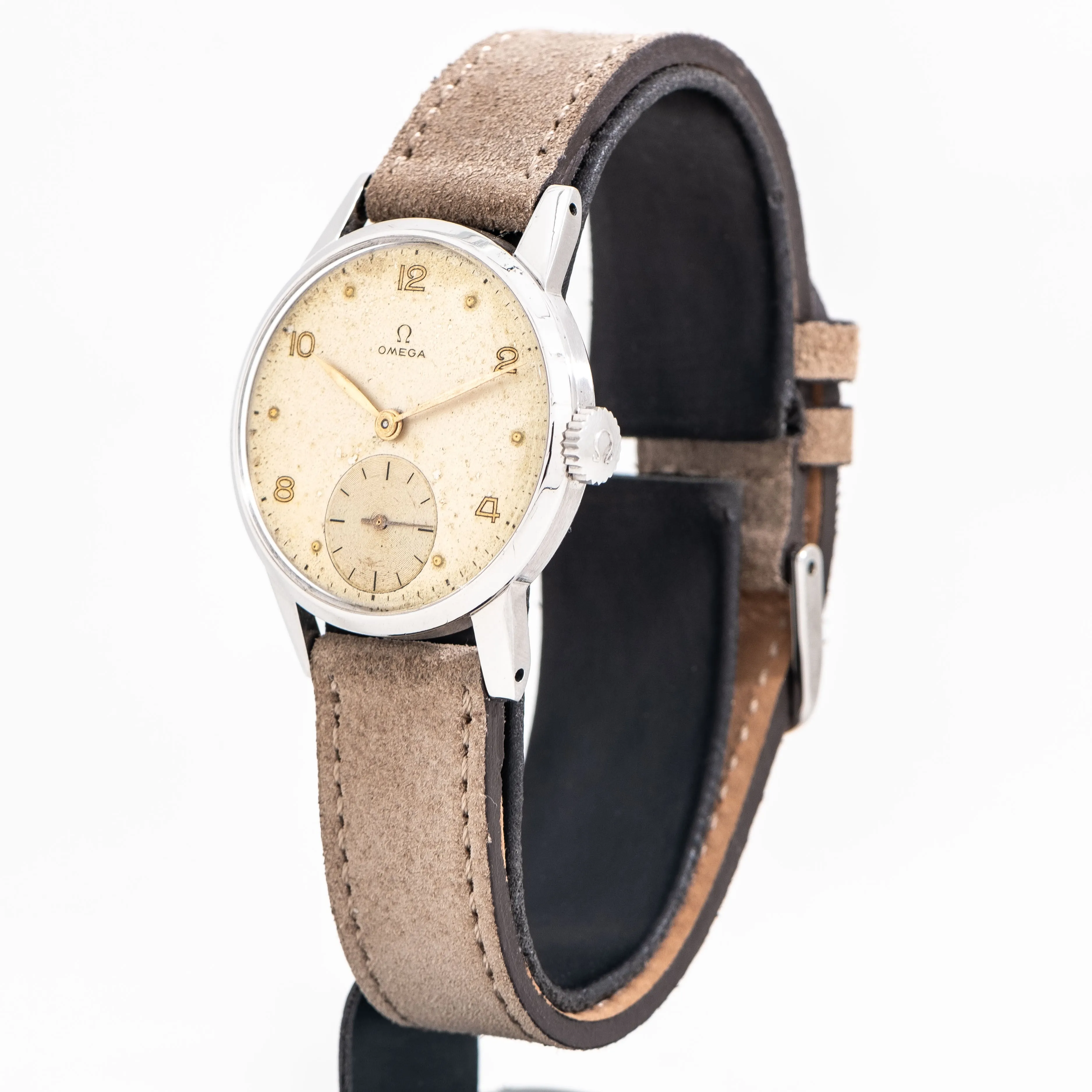 1948 Vintage Omega Ref. 2495 6 Stainless Steel Watch (# 15296)