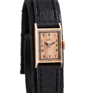1951 Vintage Ladies Omega Solid 14k Rose Gold Watch ( #15328)