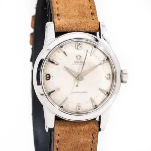 1952 Vintage Omega Seamaster Automatic Waffle Dial Ref. 2577-11SC Stainless Steel Watch (# 15313)