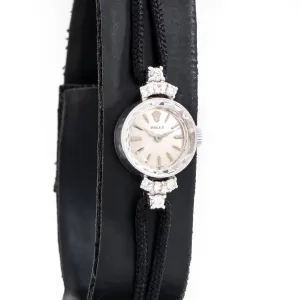 1954 Vintage Ladies Rolex 14k White Gold & Diamonds Watch (# 15323)