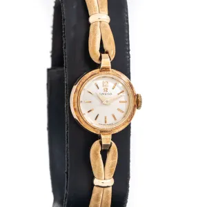 1956 Vintage Ladies Omega Ref. 2693 Solid 14k Yellow Gold Watch (# 15318)