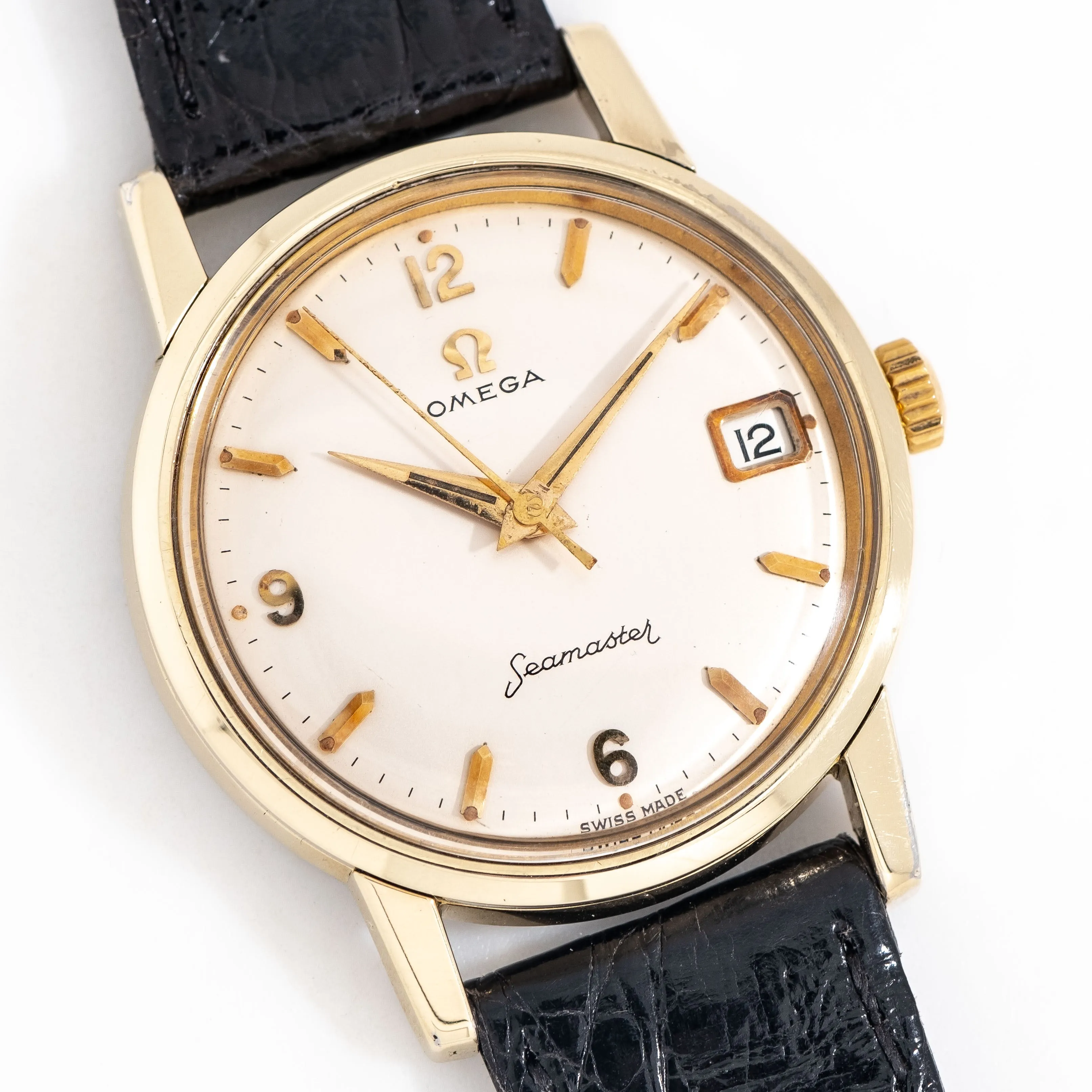 1960 Vintage Omega Seamaster Date Ref. 14384 61 SC in 14k Yellow Gold Capped Stainless Steel (# 15299)