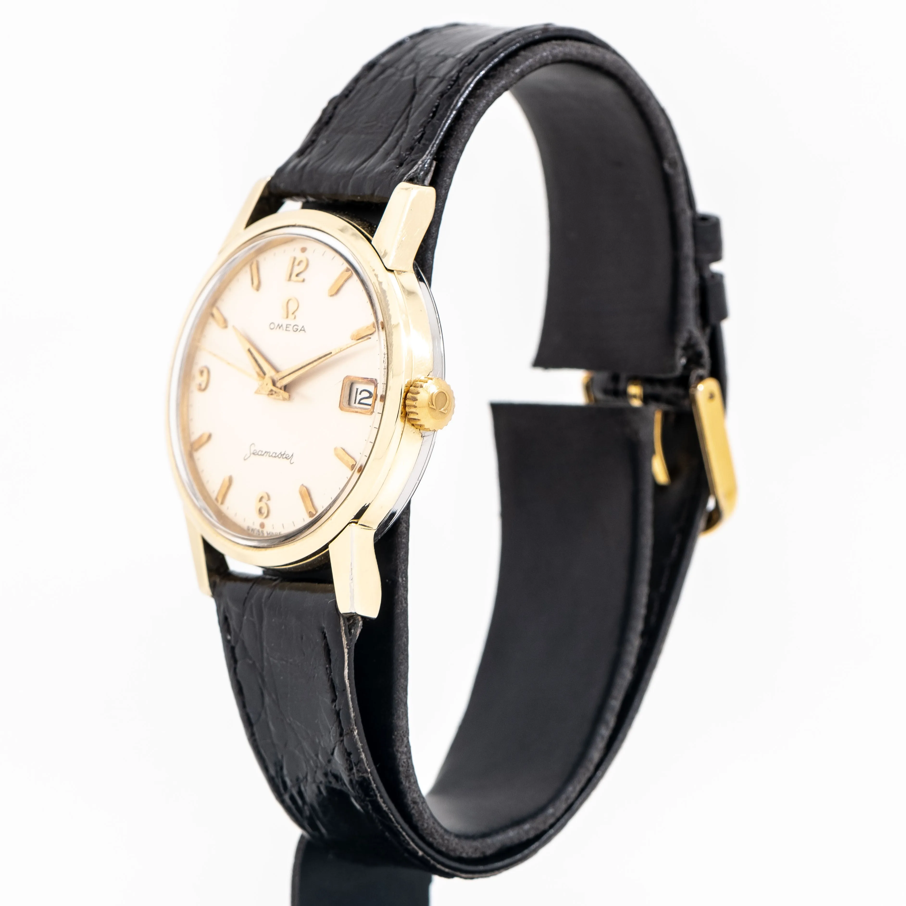 1960 Vintage Omega Seamaster Date Ref. 14384 61 SC in 14k Yellow Gold Capped Stainless Steel (# 15299)