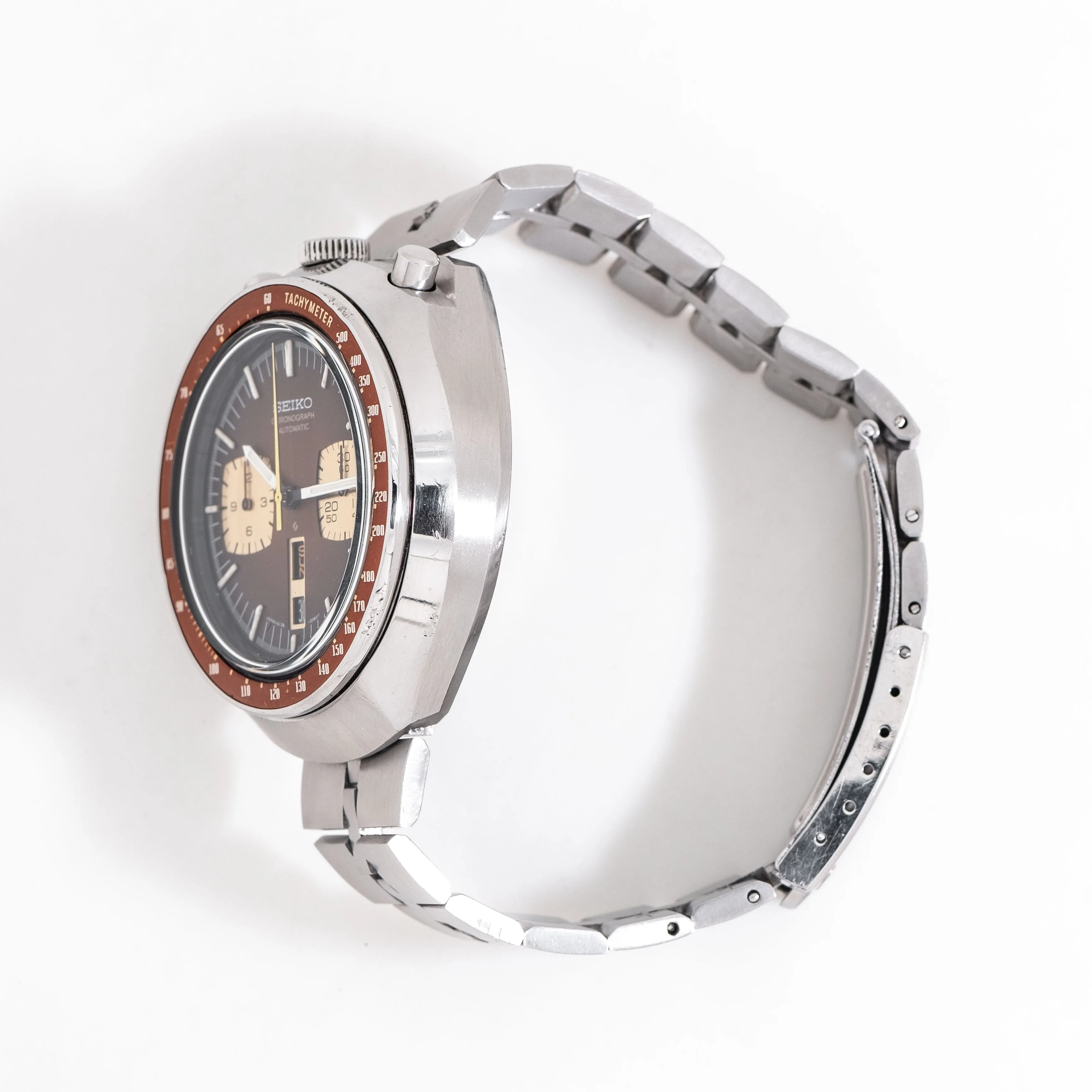1975 Vintage Seiko "Bullhead" Chronograph Ref. 6138-0049 Stainless Steel Watch (# 15280)