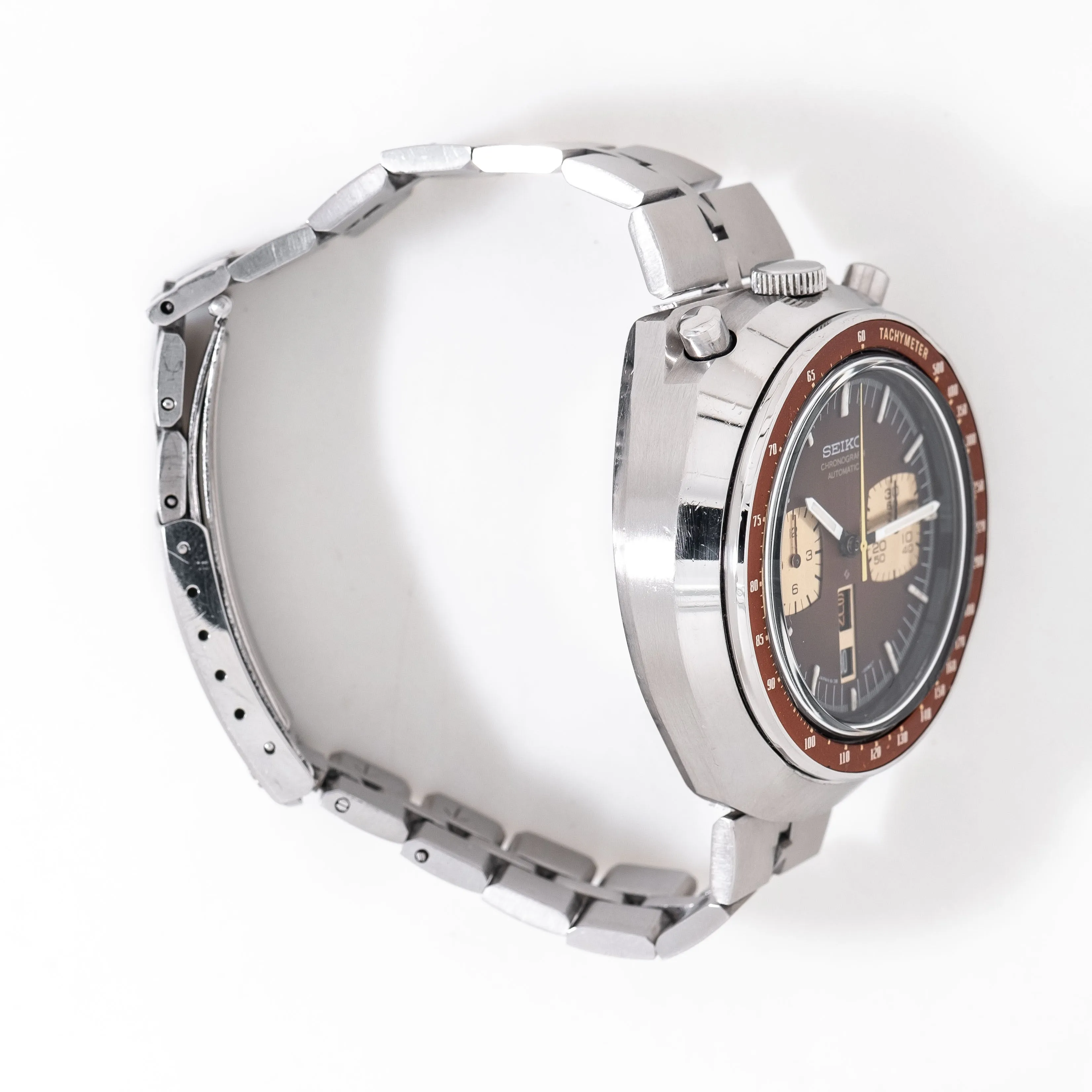 1975 Vintage Seiko "Bullhead" Chronograph Ref. 6138-0049 Stainless Steel Watch (# 15280)