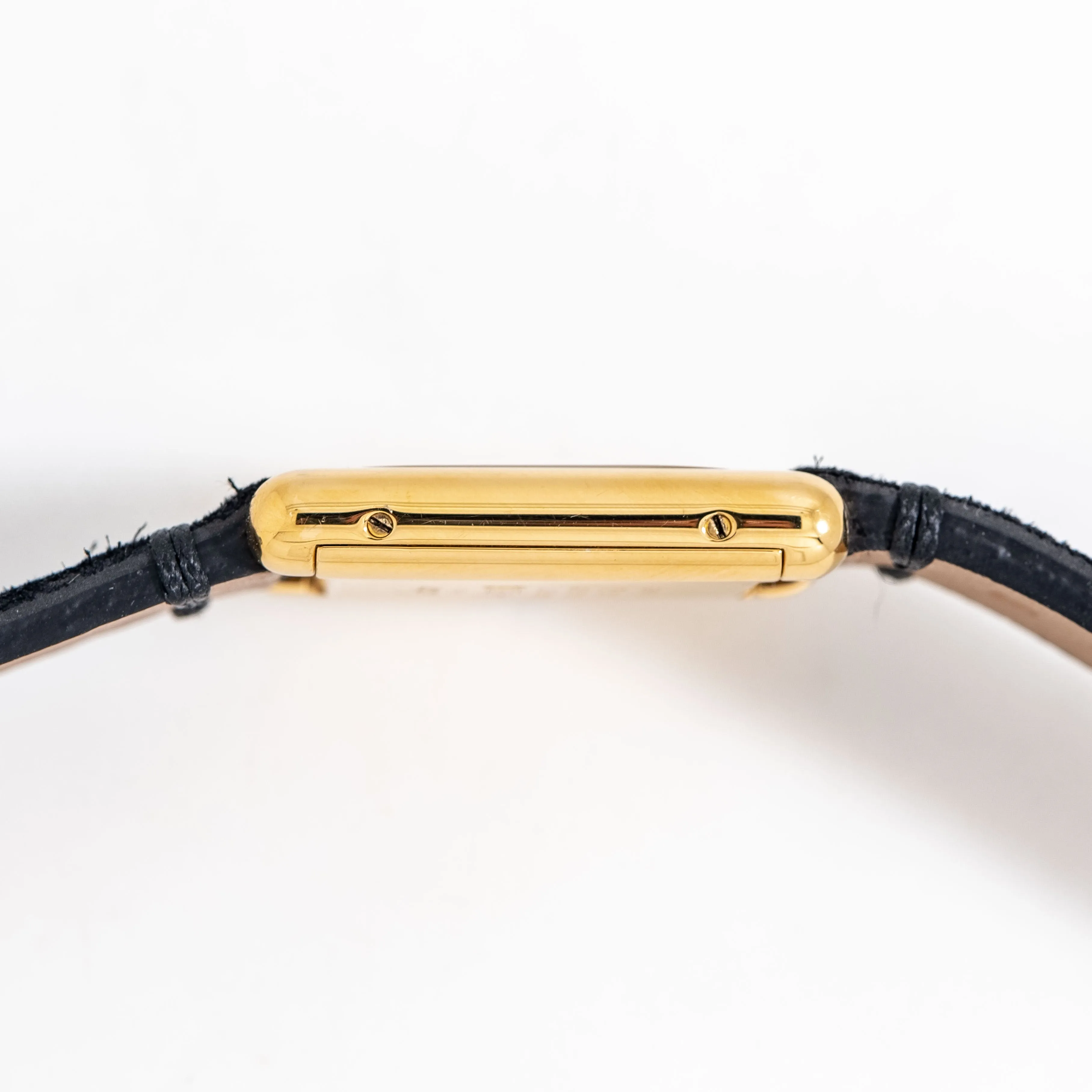 1990's Cartier Tank Must De 18k Yellow Gold Plated Sterling Silver Watch (# 15302)
