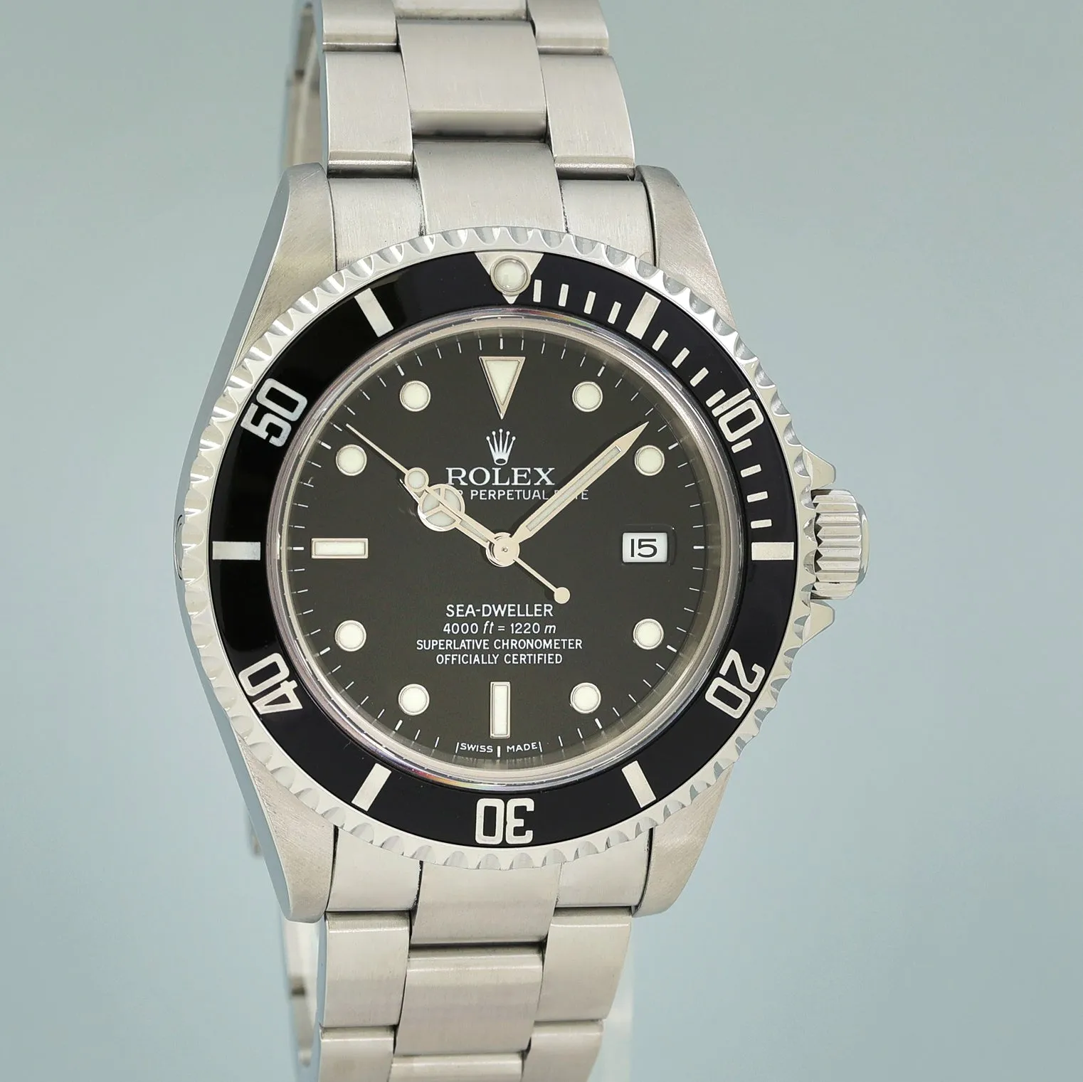 2004 PAPERS MINT Rolex Sea-Dweller Steel 16600 Black Dial Date 40mm Watch Box