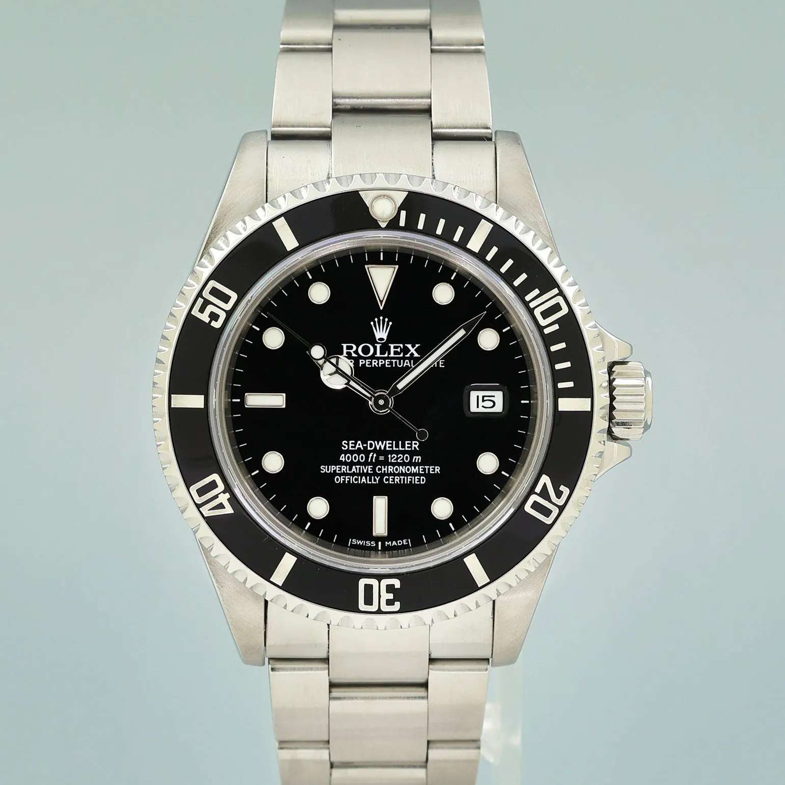 2004 PAPERS MINT Rolex Sea-Dweller Steel 16600 Black Dial Date 40mm Watch Box