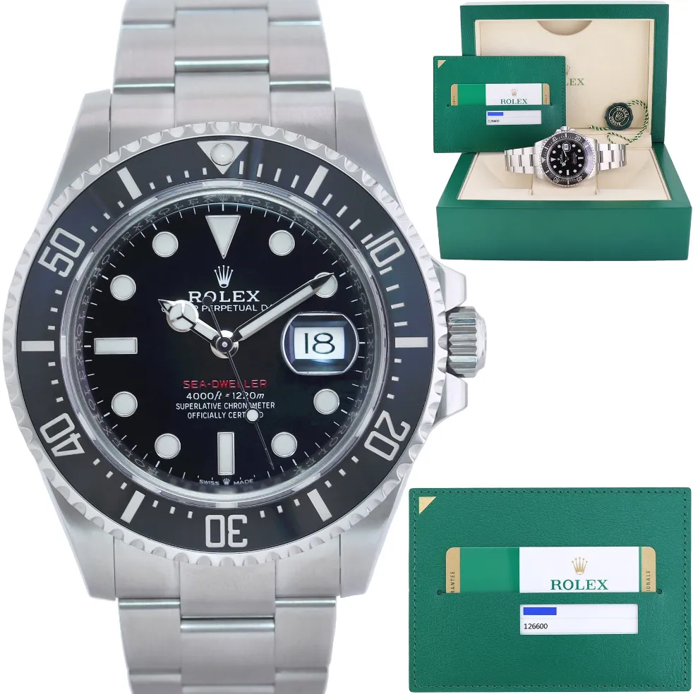 2019 MINT PAPERS Rolex Red Seadweller SD43 126600 43mm Mark 2 Watch Box