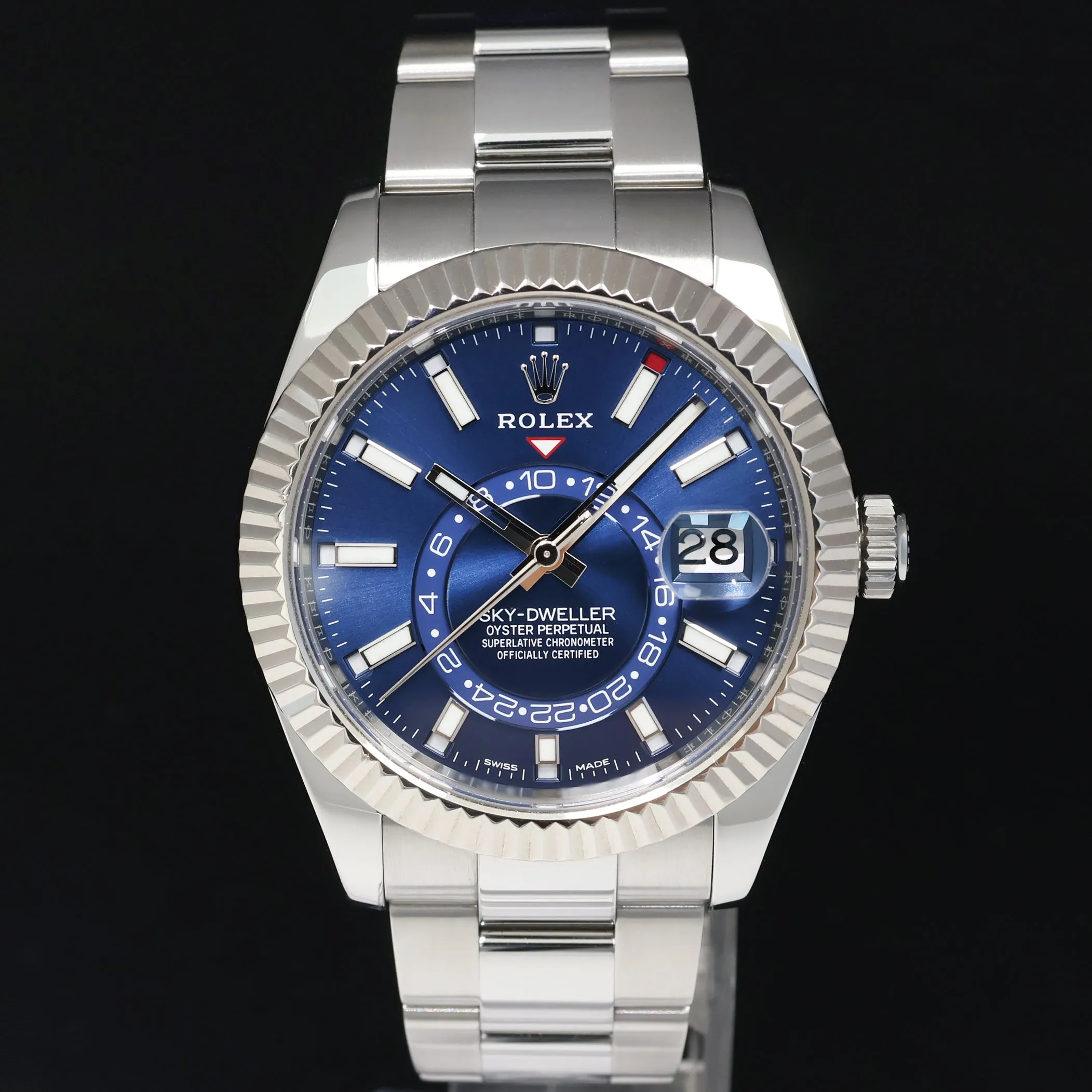 2022 MINT Rolex Blue Sky-Dweller 326934 White Gold Oyster 42mm Watch Box