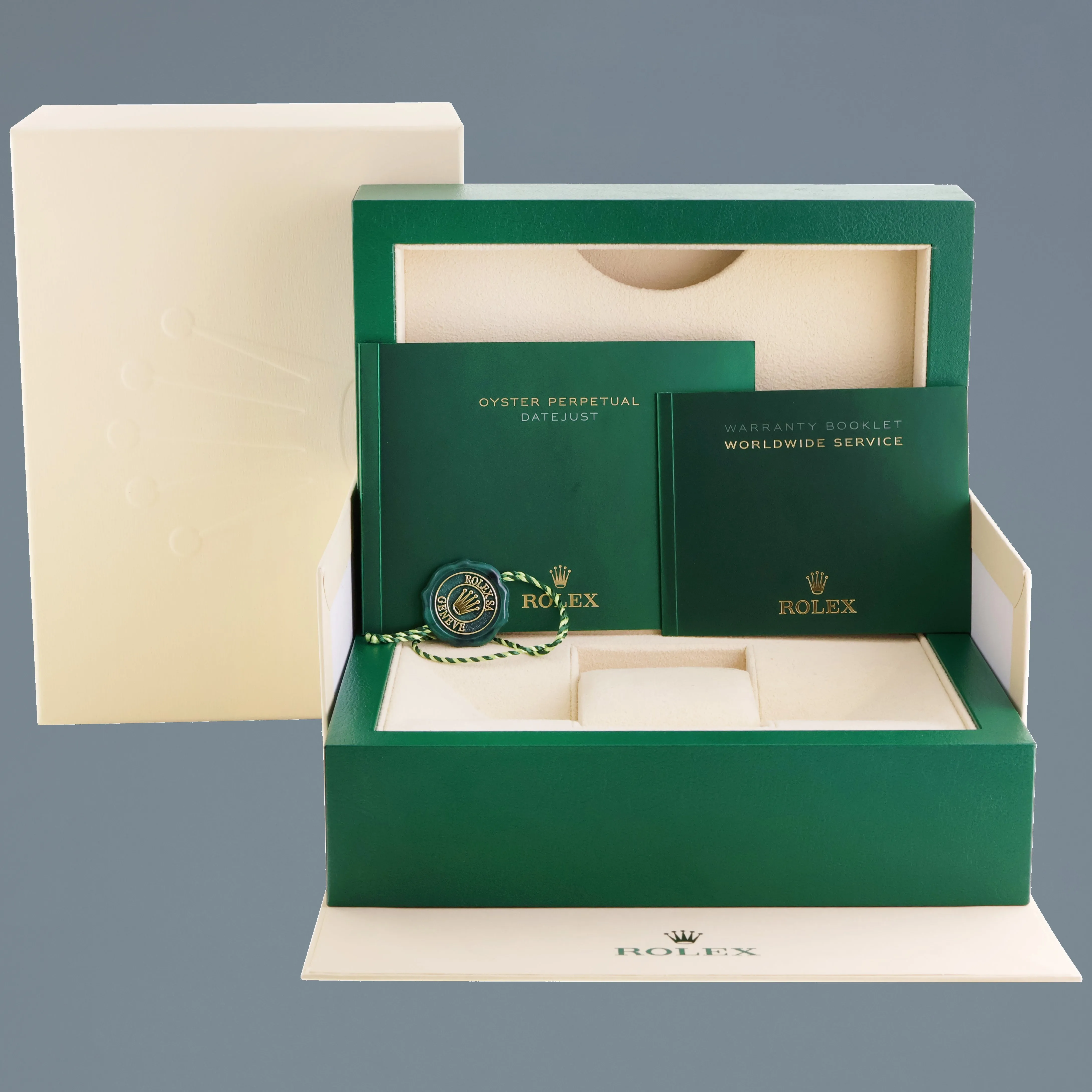 2023 Rolex DateJust 36mm Champagne Palm Motif Two Tone Gold Oyster 126233 Watch