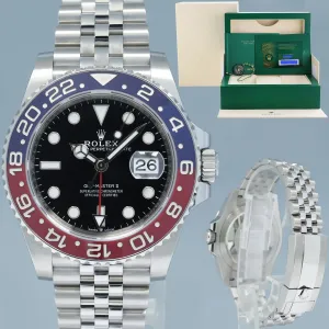 2024 NEW PAPERS Rolex GMT Master PEPSI Red Blue Jubilee Ceramic 126710 BLRO Watch Box