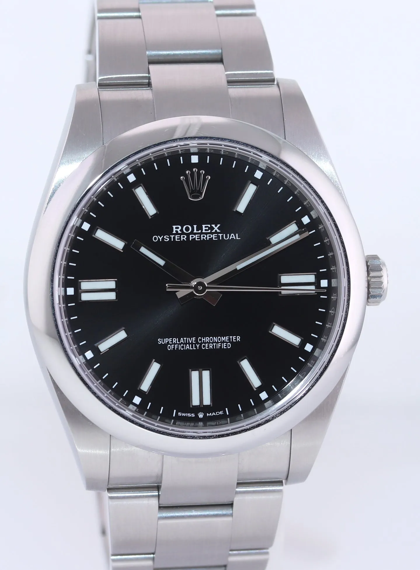 2025 NEW PAPERS Rolex 124300 Oyster Perpetual Steel 41mm Black Watch Box