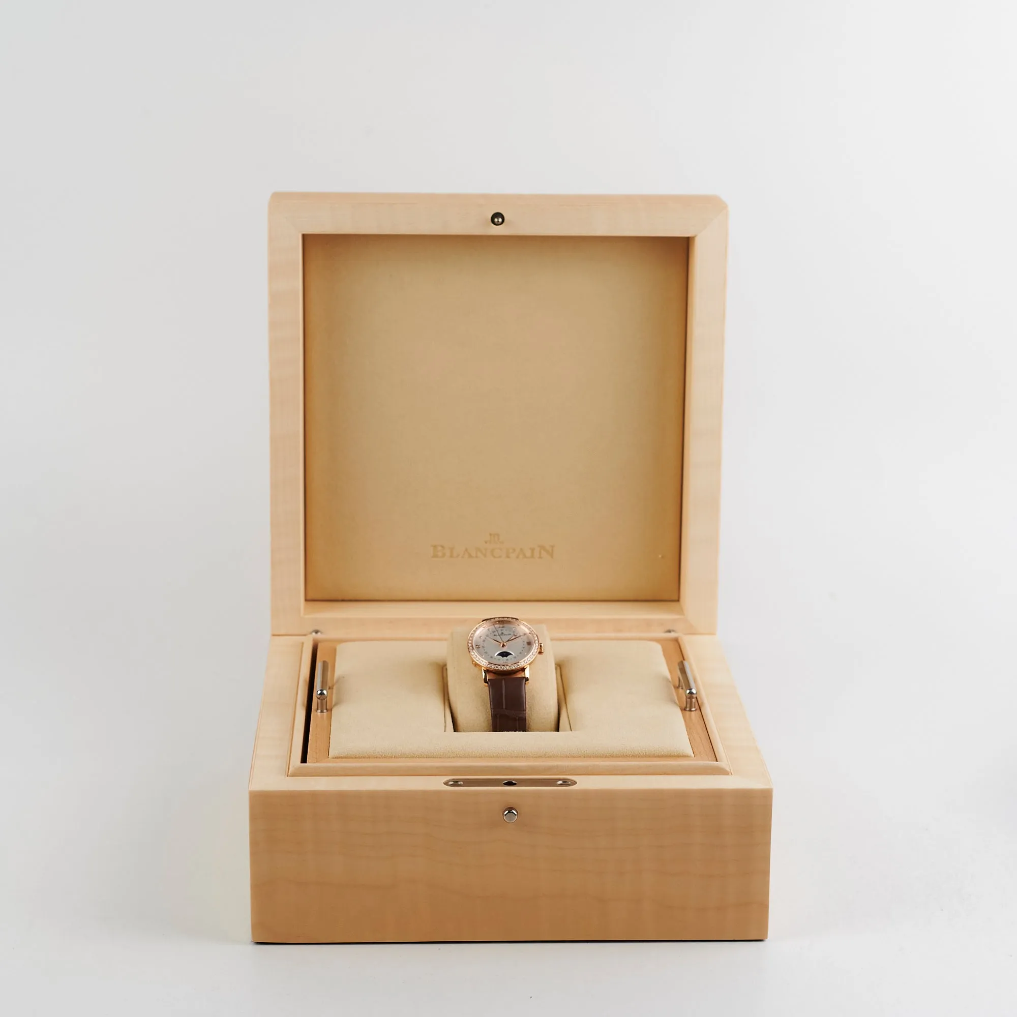 Blancpain Villeret 29mm Rose Gold Moonphase Diamond Watch
