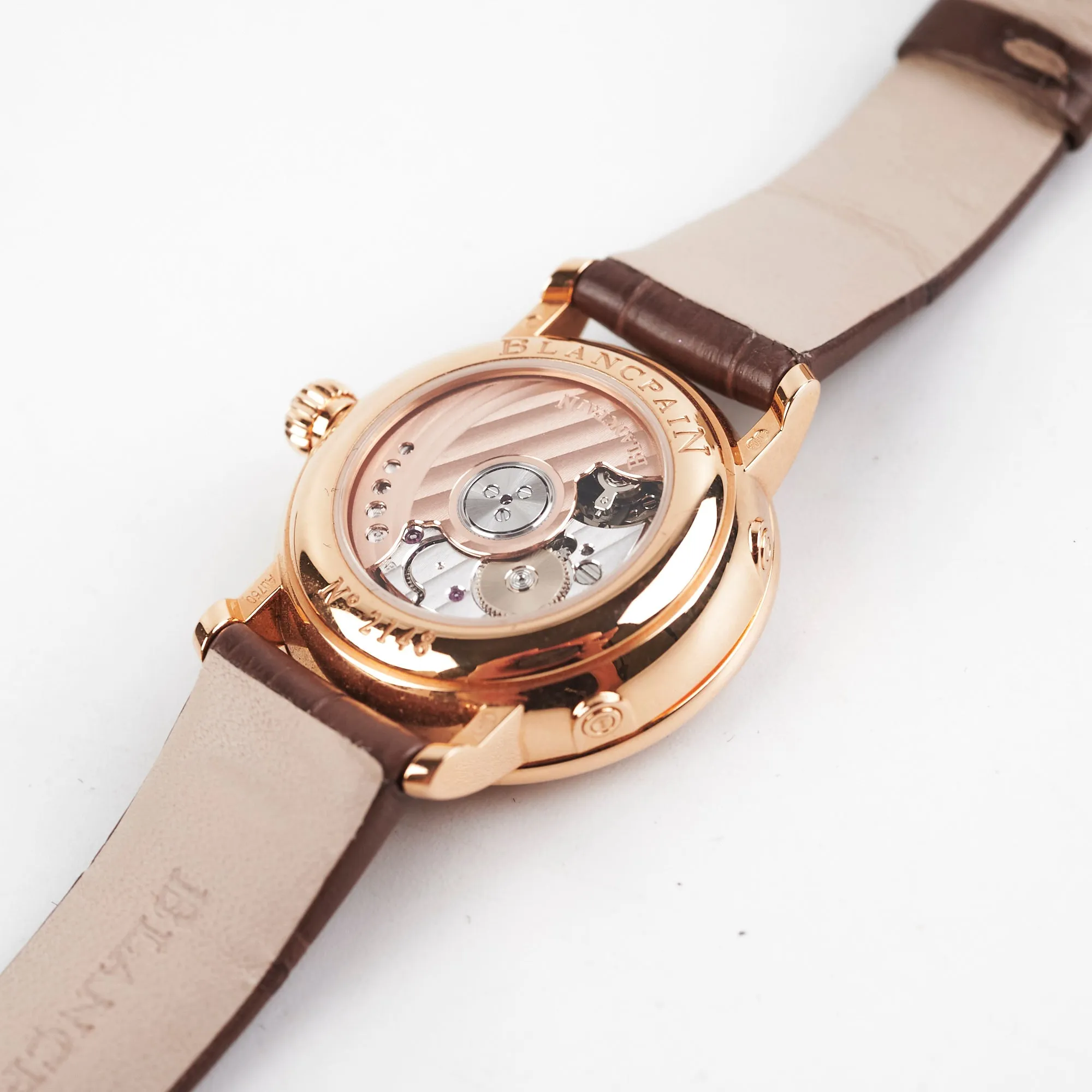 Blancpain Villeret 29mm Rose Gold Moonphase Diamond Watch