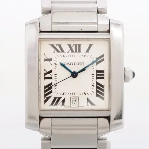 Cartier Large Tank Francaise Stainless Steel watch W51002Q3