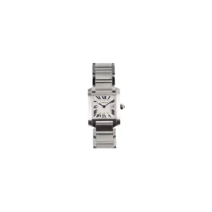 Cartier Medium Tank Francaise 27mm Stainless Steel Watch W51011Q3