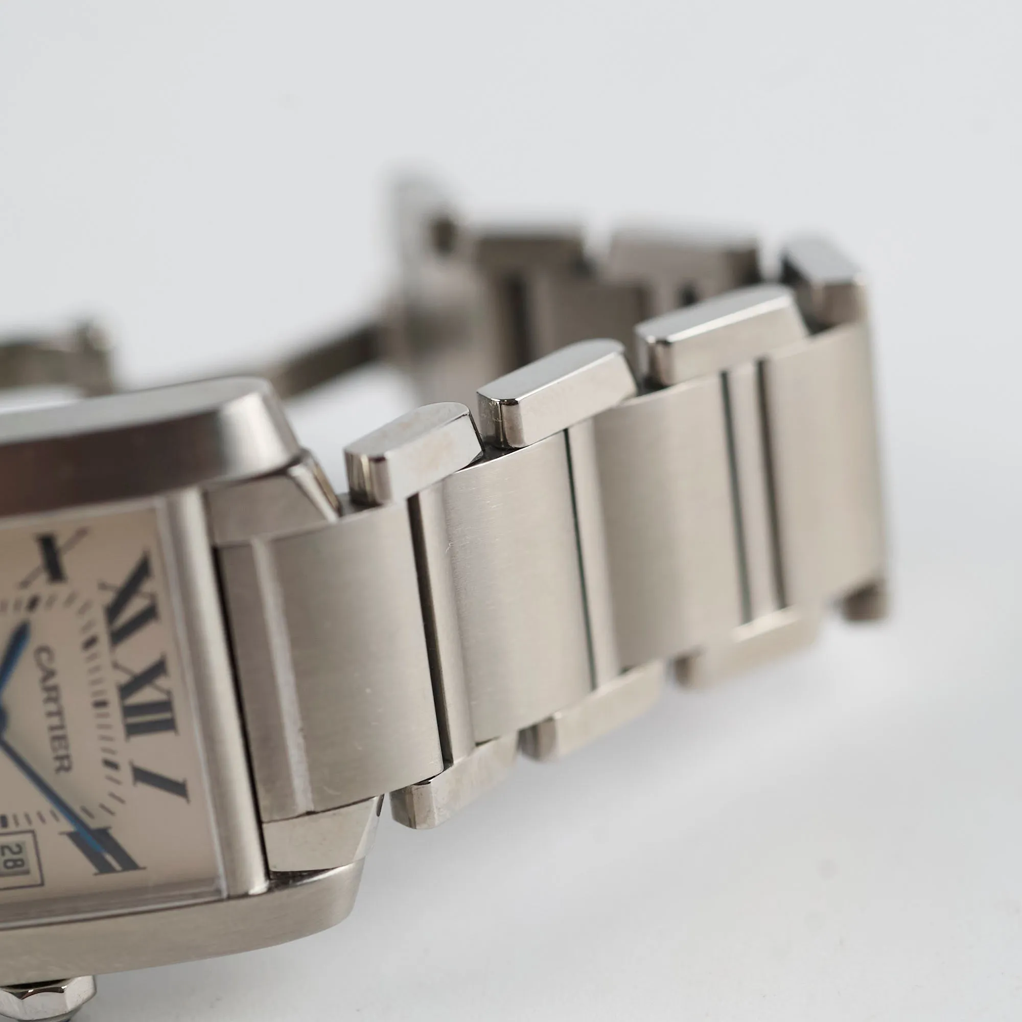 Cartier Medium Tank Francaise 27mm Stainless Steel Watch W51011Q3