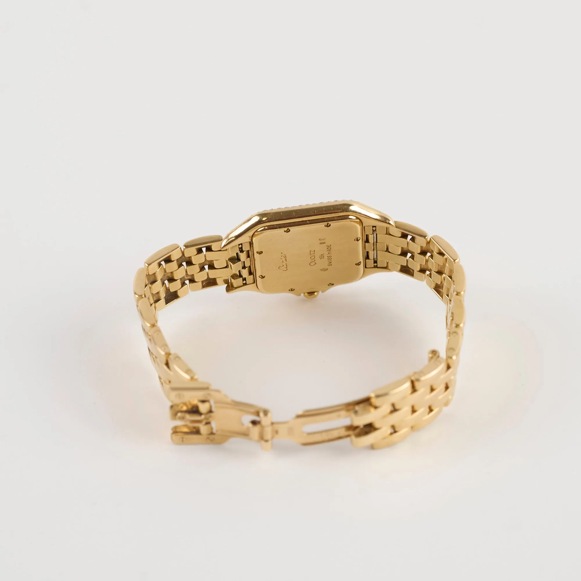 Cartier Vintage De Panthere Watch Medium Yellow Gold with Diamonds 127000M