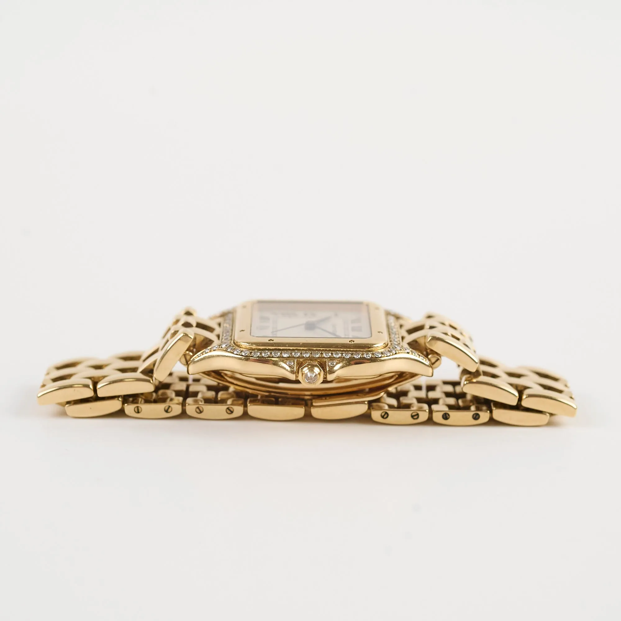Cartier Vintage De Panthere Watch Medium Yellow Gold with Diamonds 127000M