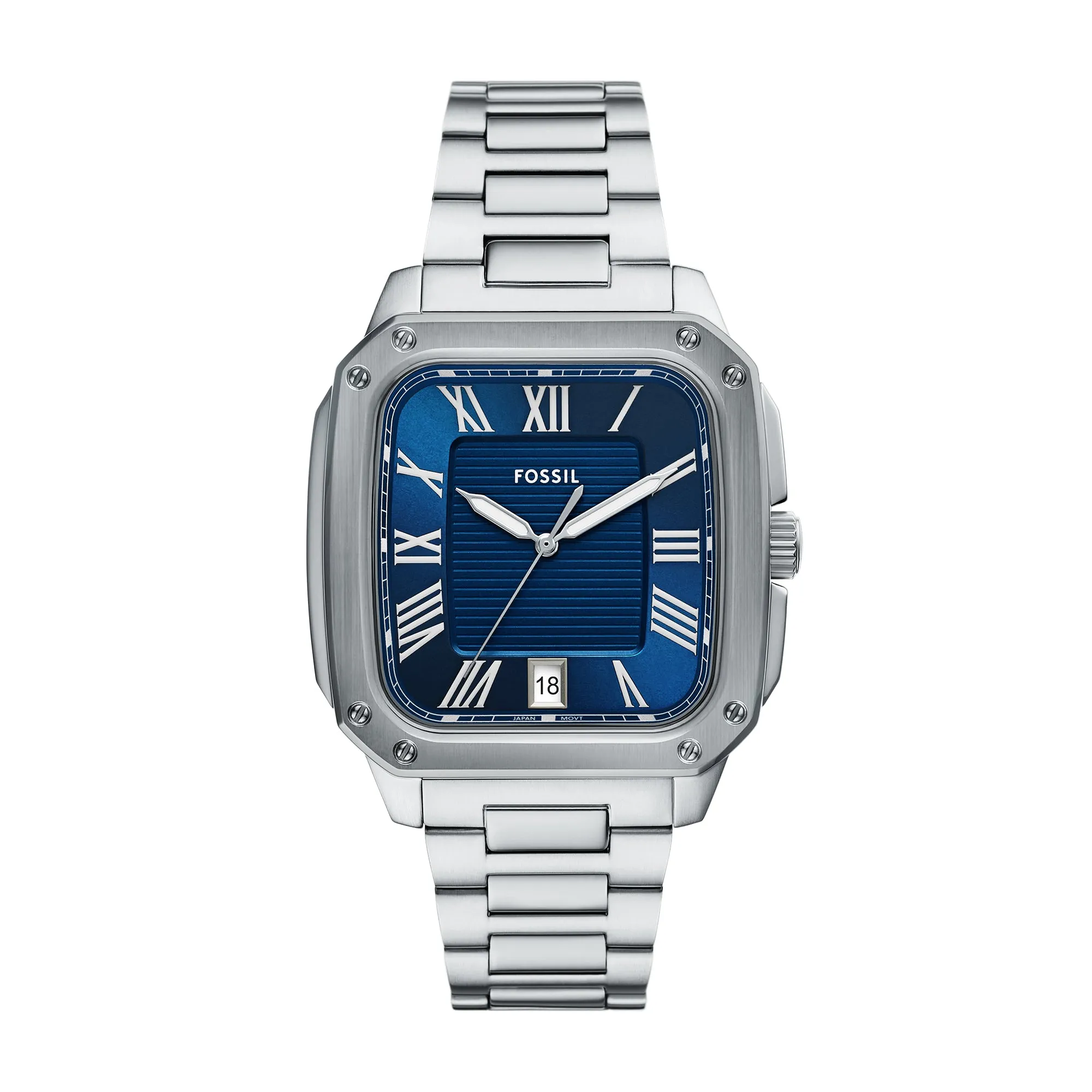 Crosby Three-Hand Date Stainless Steel Watch