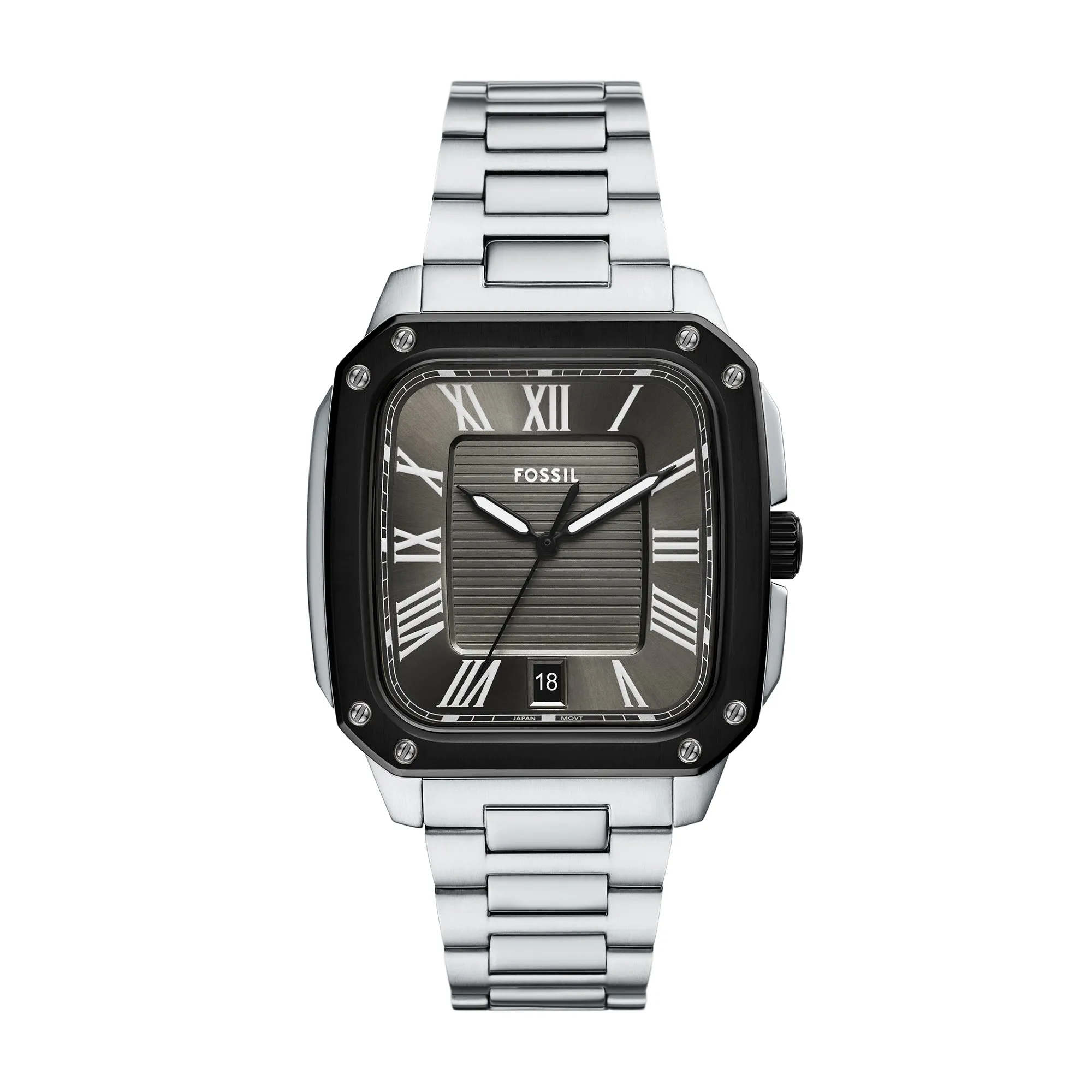 Crosby Three-Hand Date Stainless Steel Watch