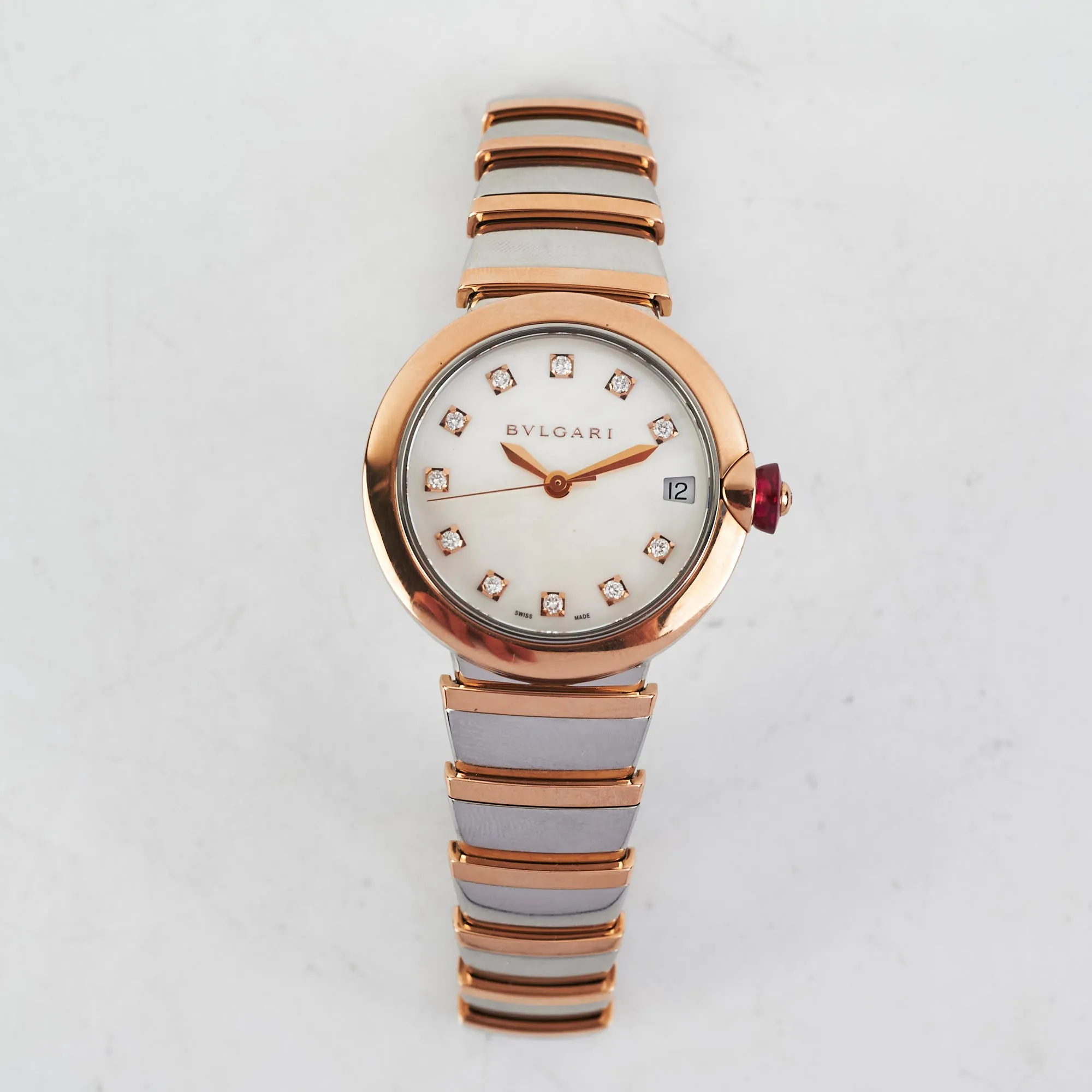 Deal of The Week - Bvlgari Lucea Rose Gold Diamond MOP Dial Watch