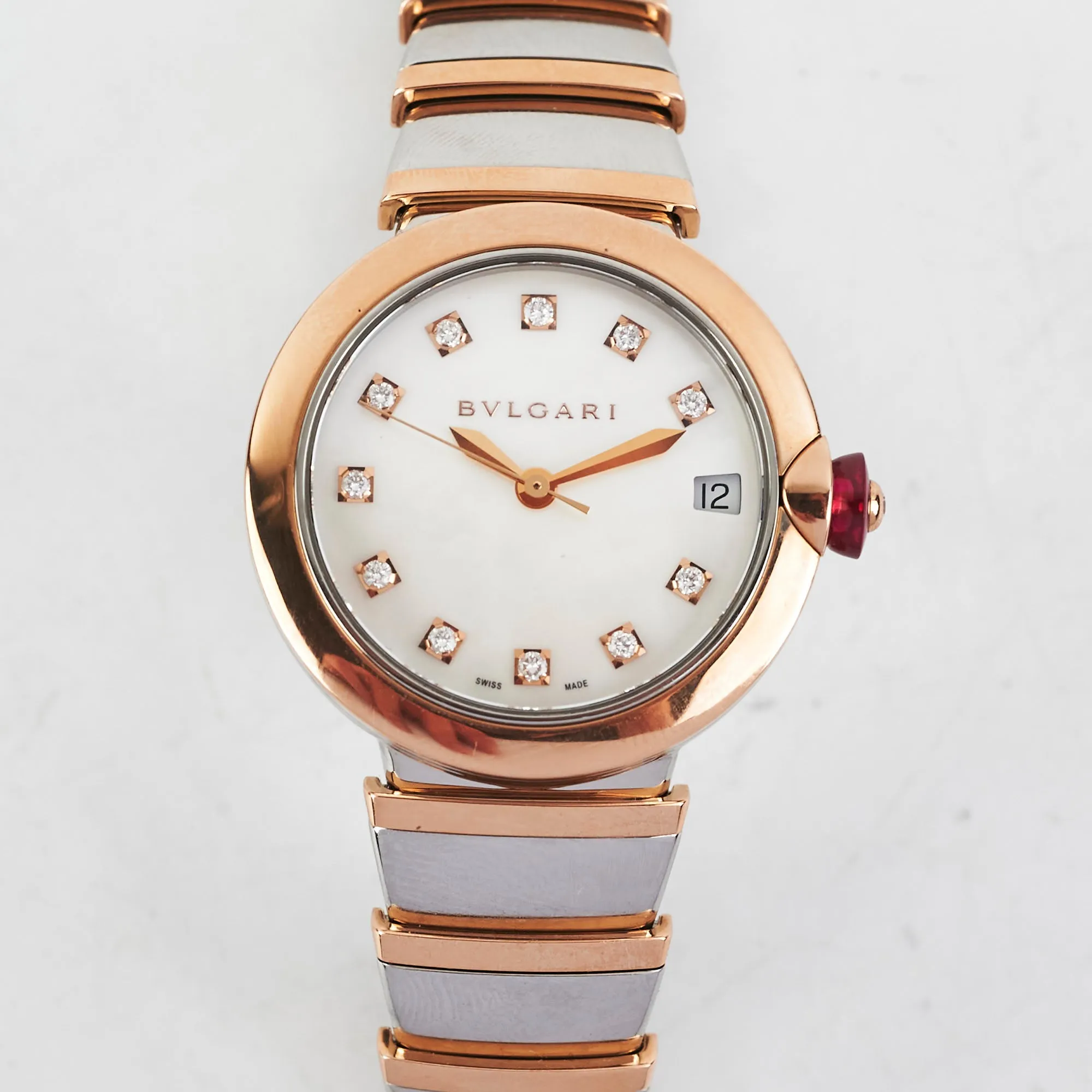 Deal of The Week - Bvlgari Lucea Rose Gold Diamond MOP Dial Watch
