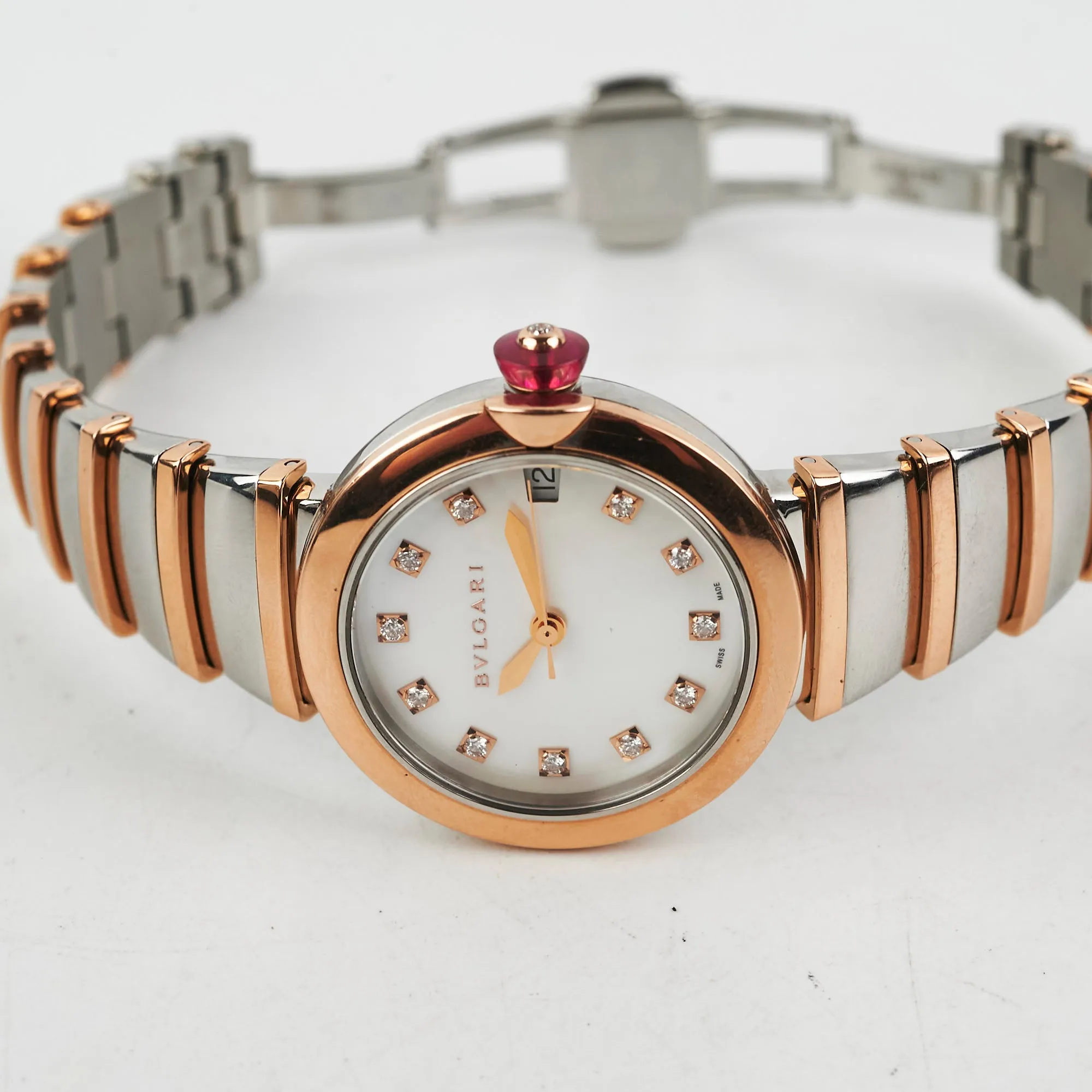 Deal of The Week - Bvlgari Lucea Rose Gold Diamond MOP Dial Watch