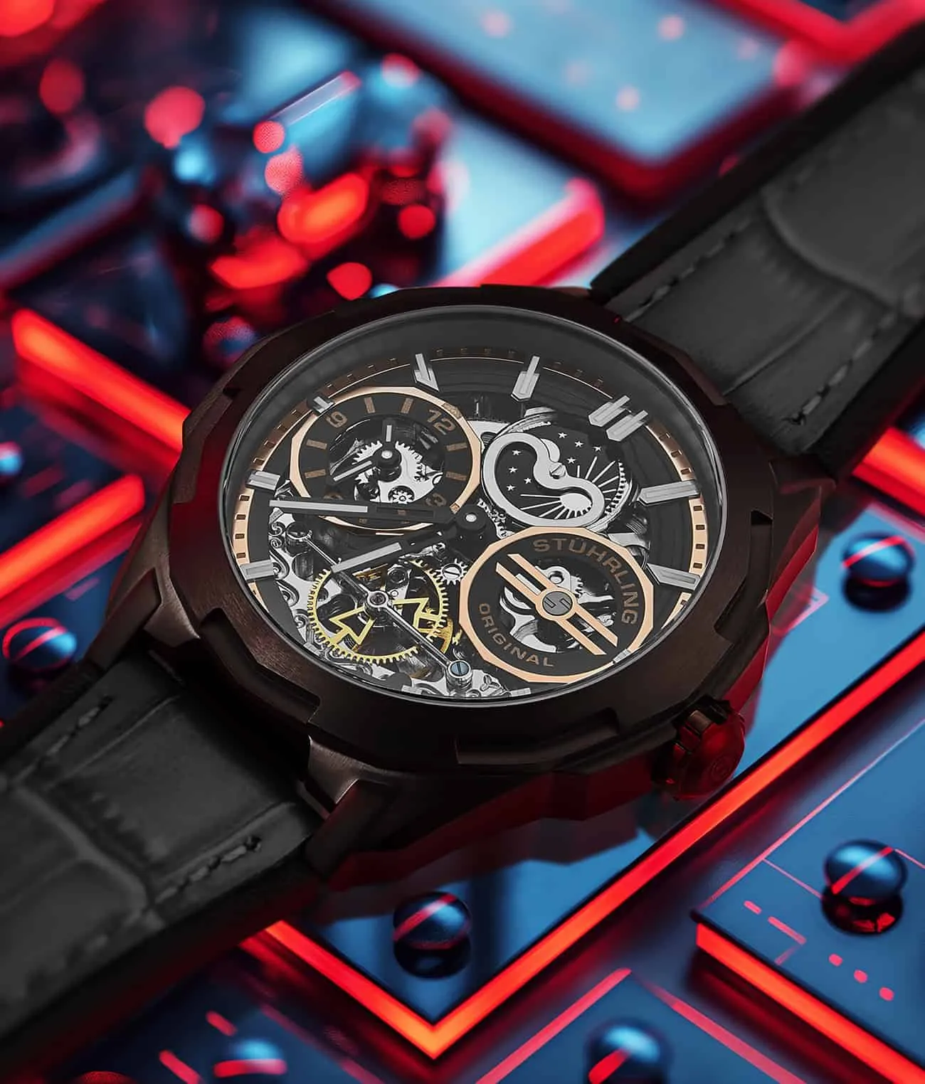 Dual Time Automatic Navigator 54mm Skeleton