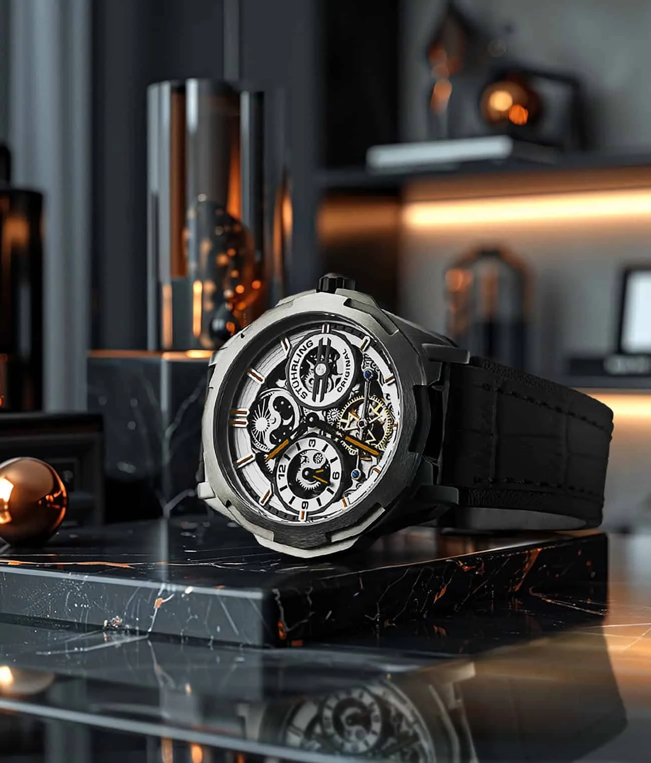 Dual Time Automatic Navigator 54mm Skeleton