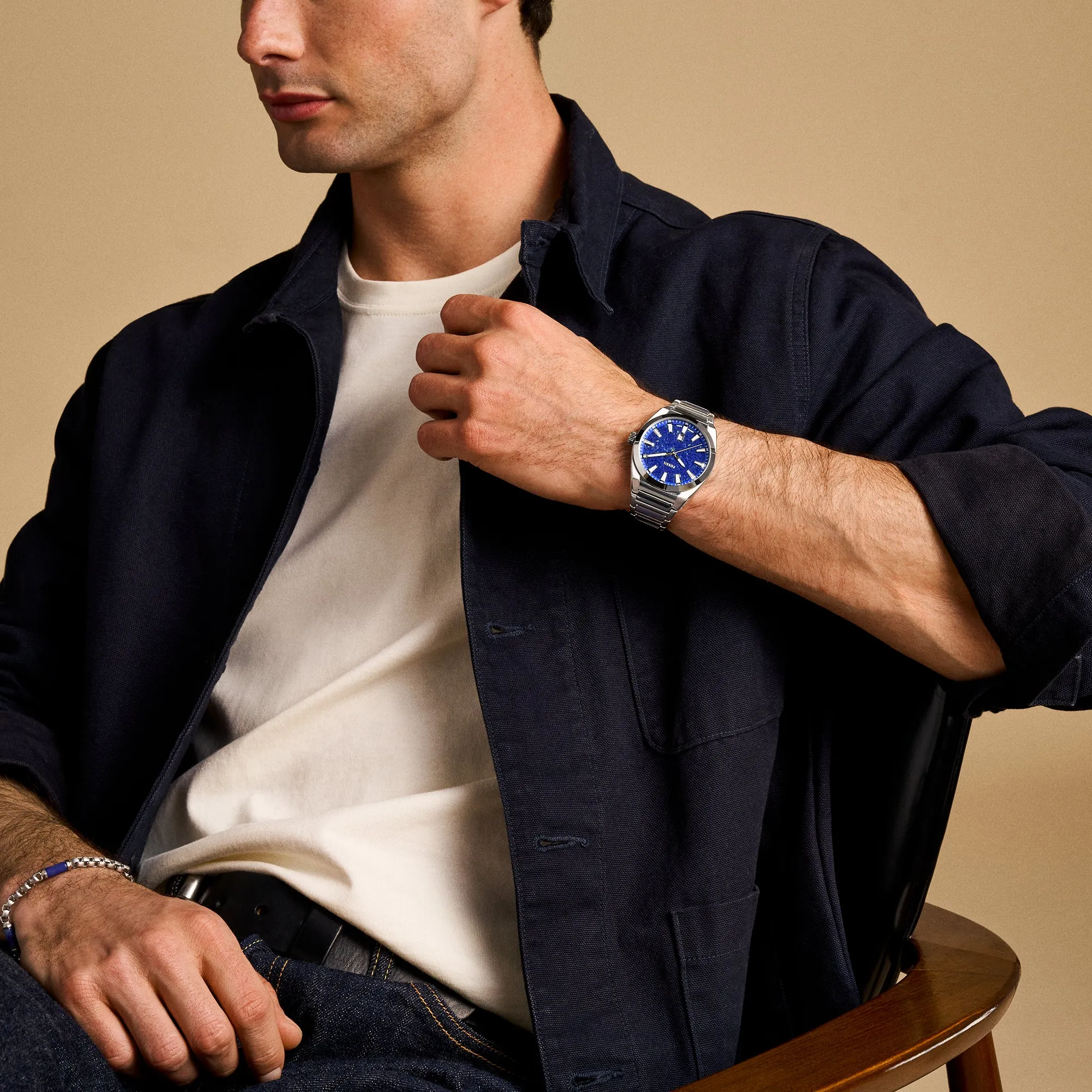 Everett Three-Hand Date Stainless Steel Watch