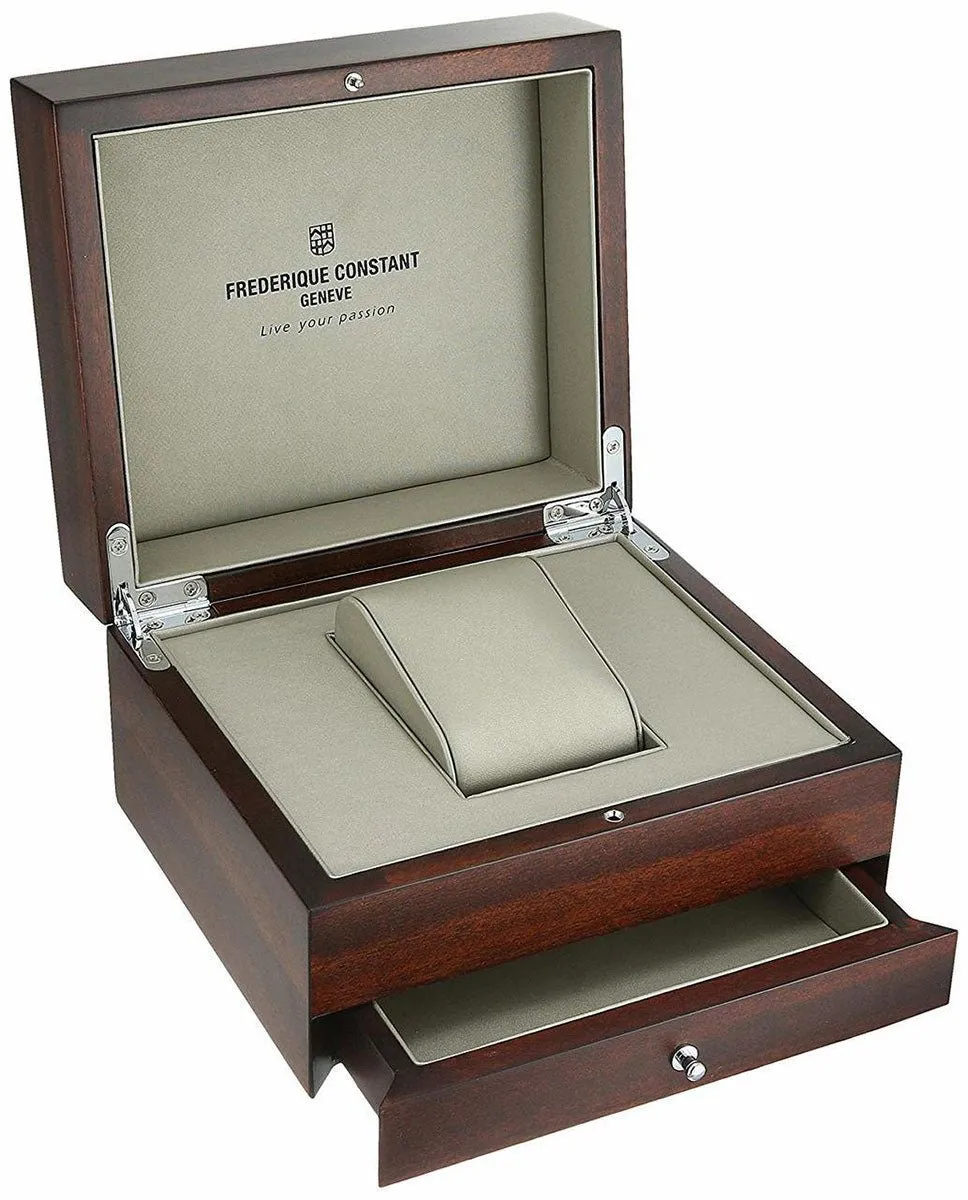 Frederique Constant Highlife Worldtimer Manufacture Automatic GMT Stainless Steel Blue Dial Interchangeable Rubber Strap Date Mens Watch FC-718N4NH6B