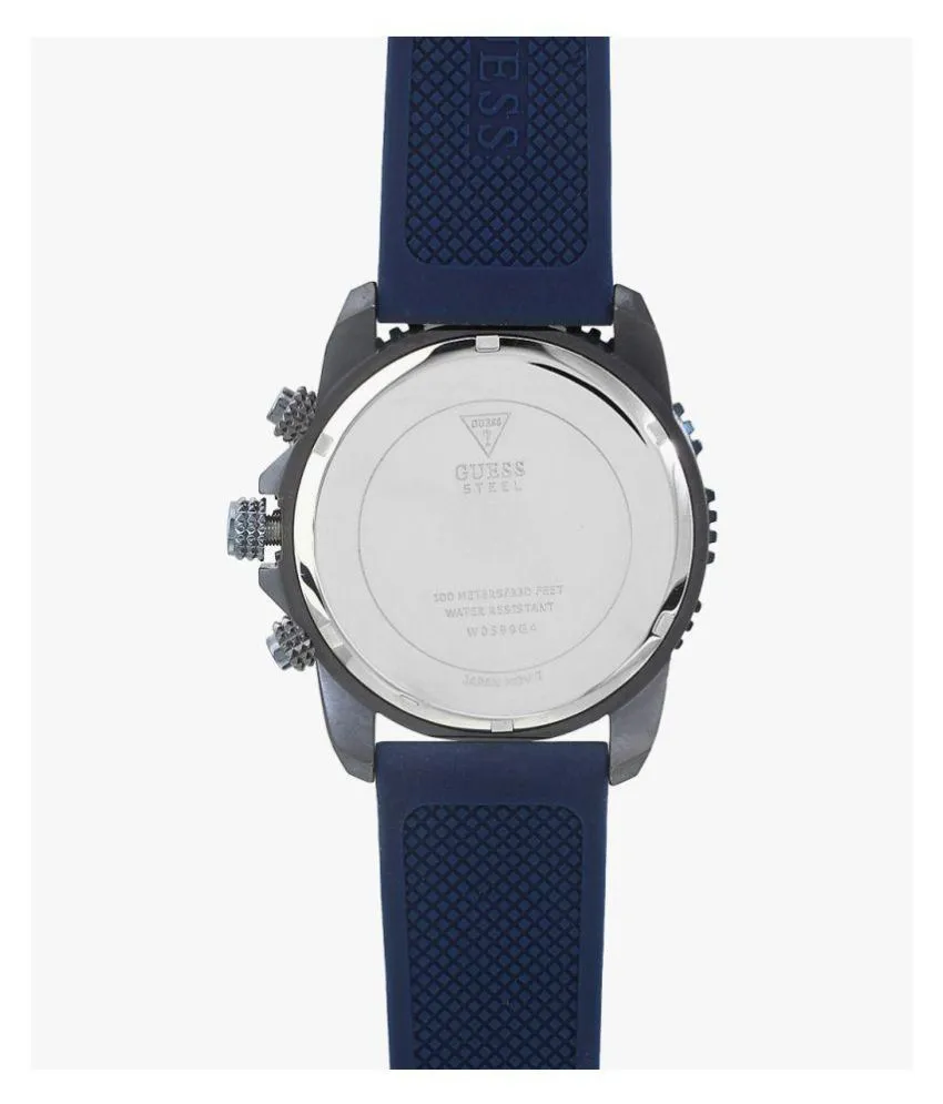 Guess Blue Chronograph Silicon Strap Men's Watch W0599G4