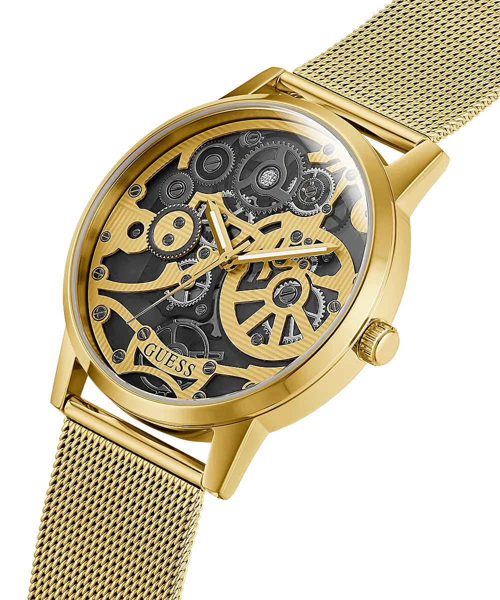Guess Gold Tone Case Mesh Men's Watch GW0538G2
