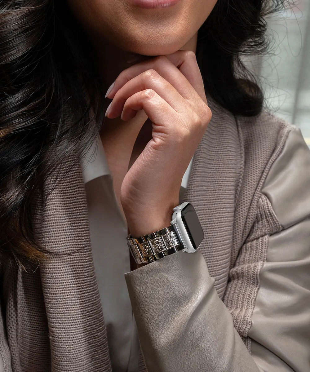 GUESS Logo Stainless Steel Band for Apple 38-40 mm Watch